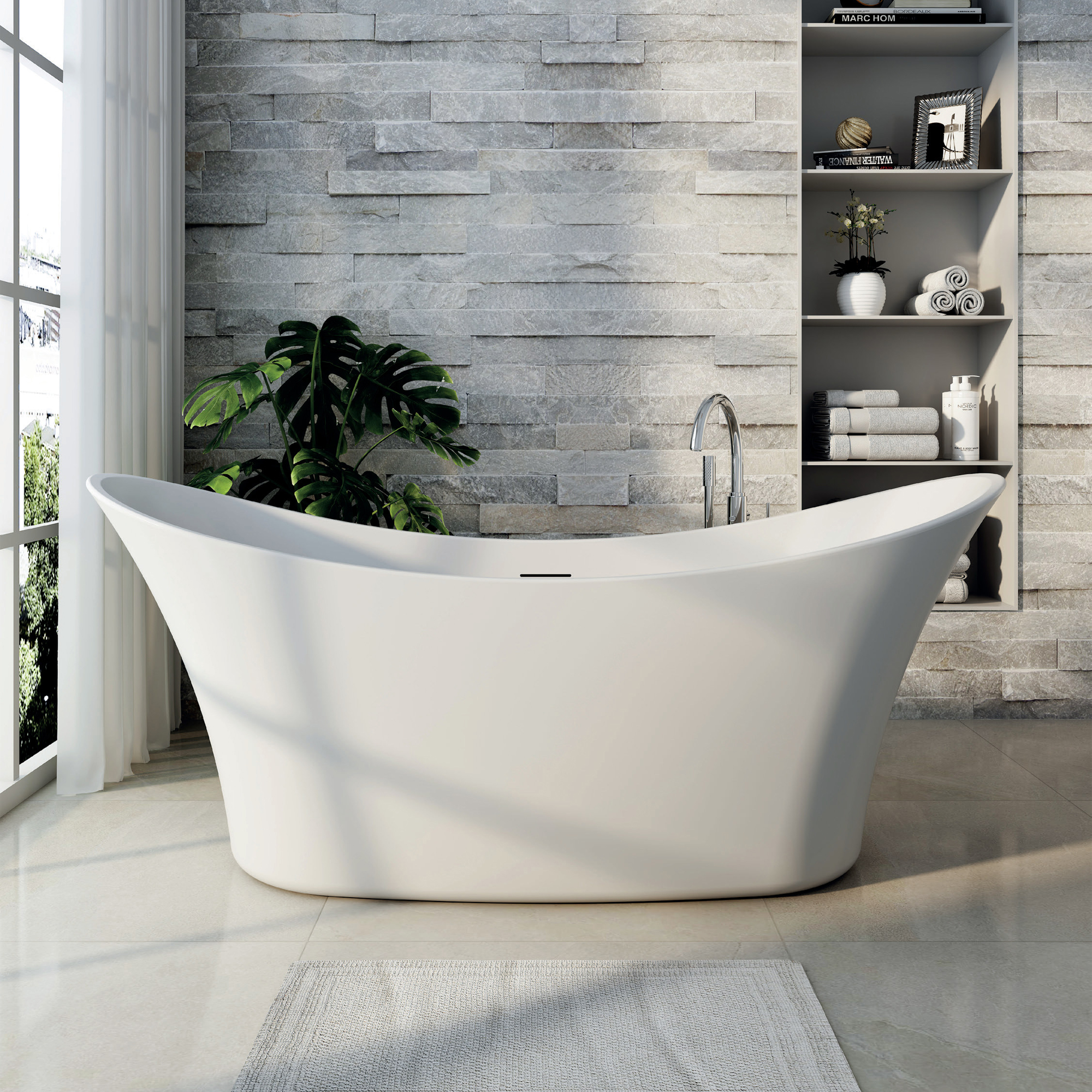 Vincent Alexander Carisbrooke Freestanding Bath - 1700 x 700mm