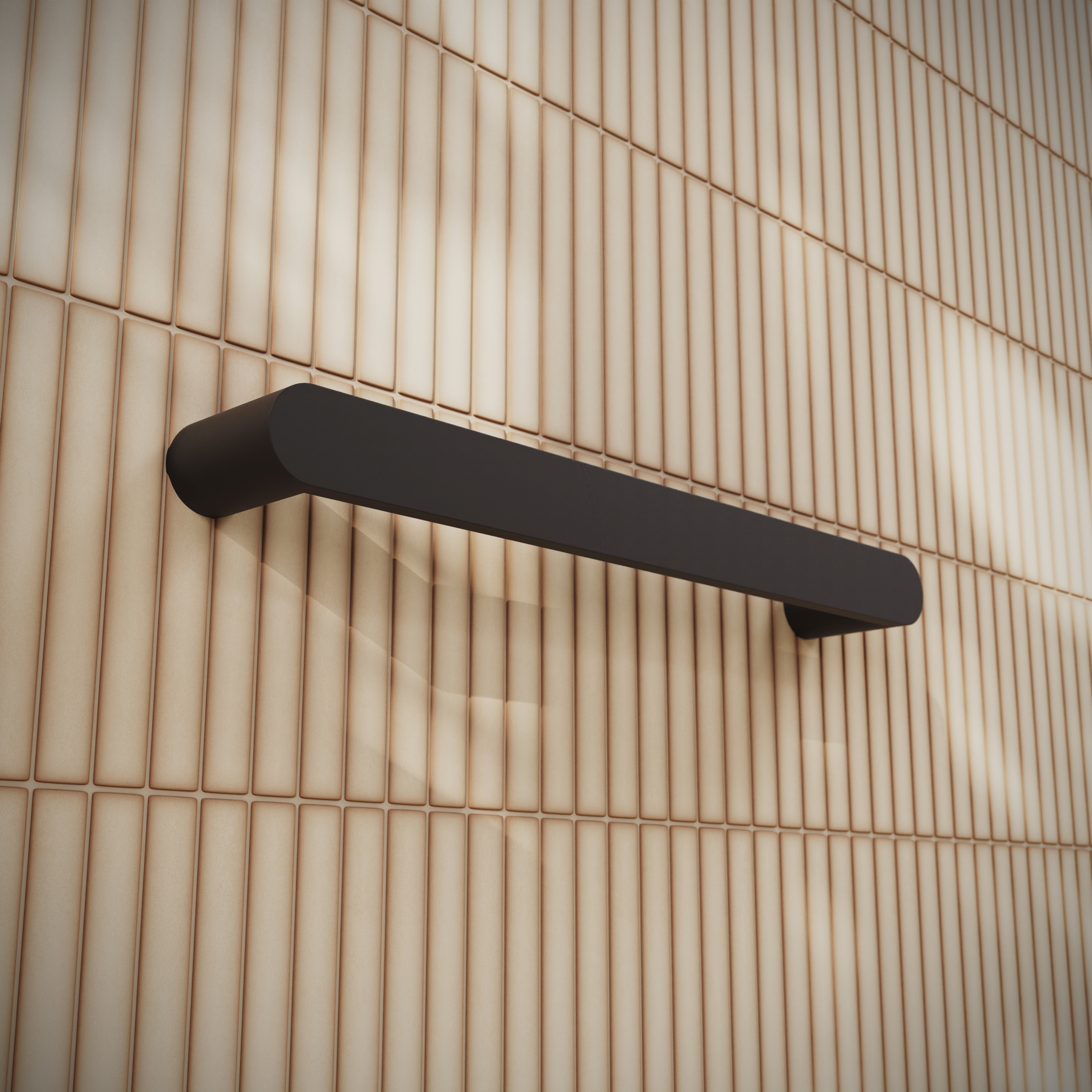 Toasty Duna Matt Black Electric Heated Towel Rail