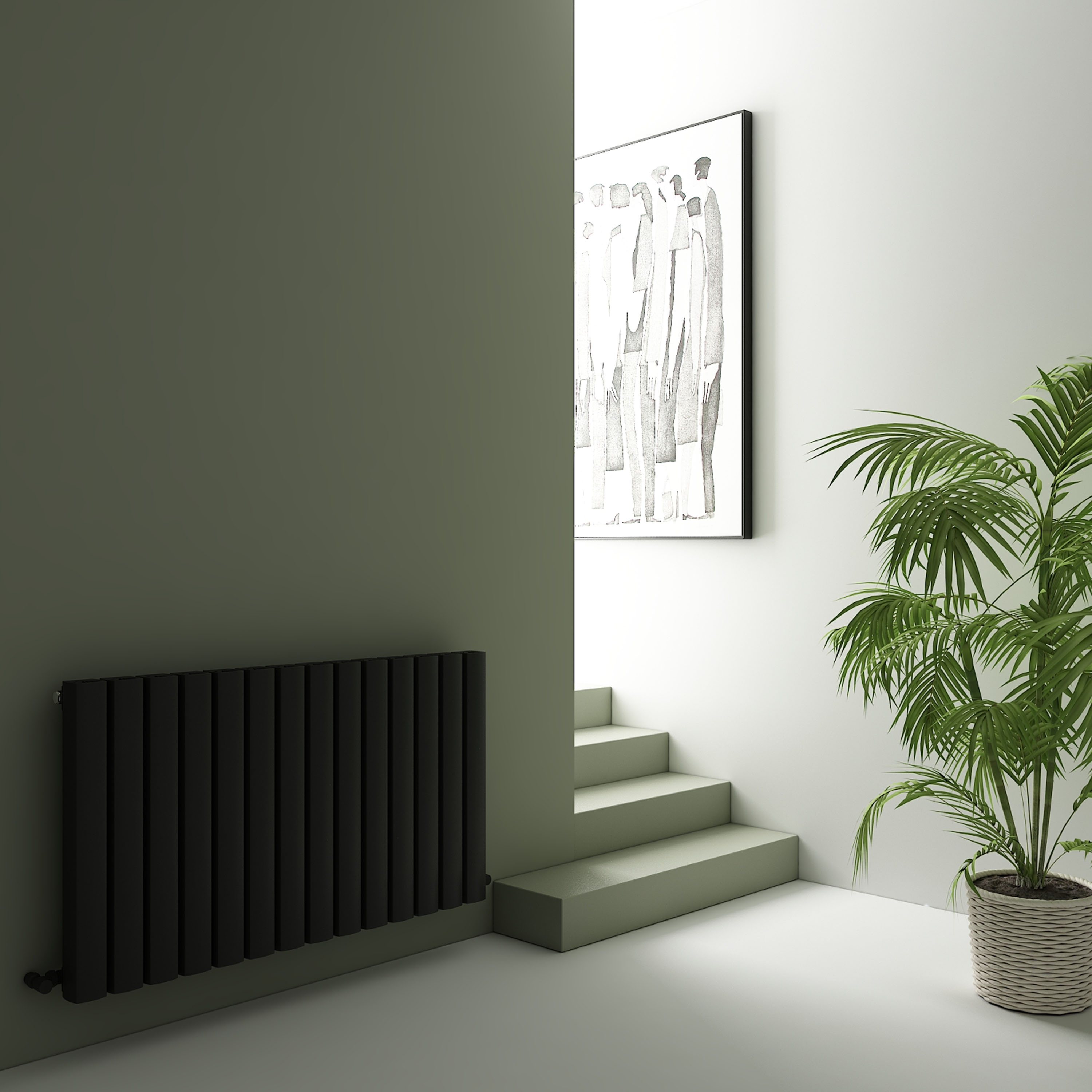 Carisa Vesta Oval Single Panel Horizontal Aluminium Radiator