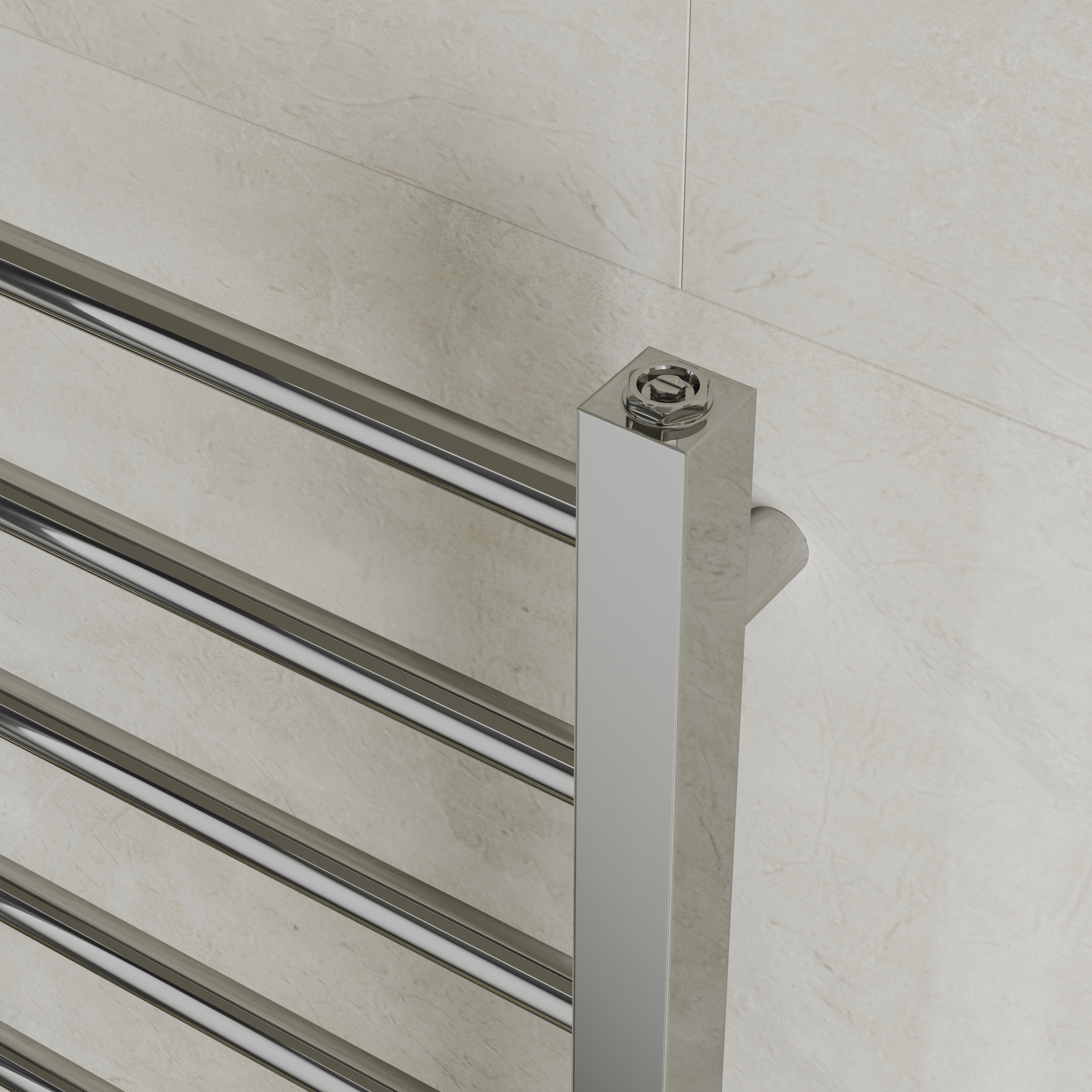 Toasty Rise Chrome Heated Towel Rail