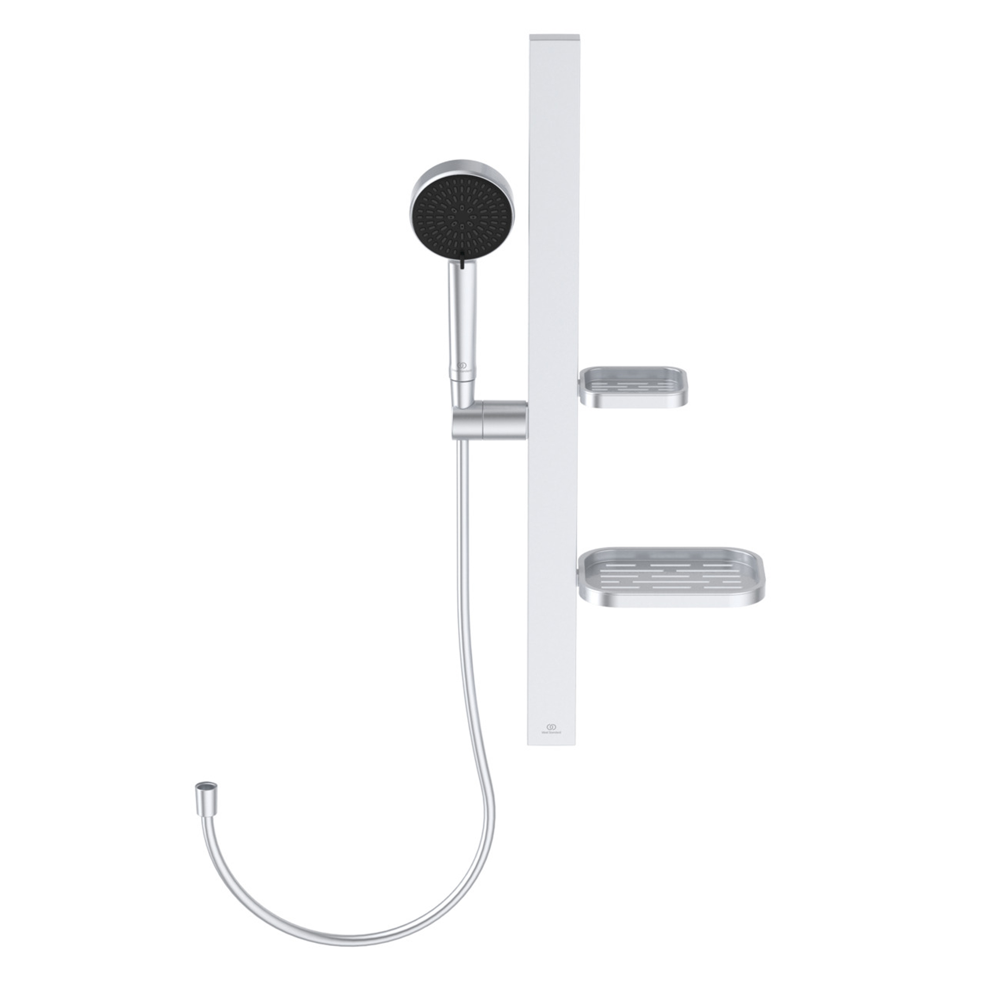 Ideal Standard Idealrain Alu+ Shower Rail Kit with Multi-Function Shower Handset & 2 Shelves