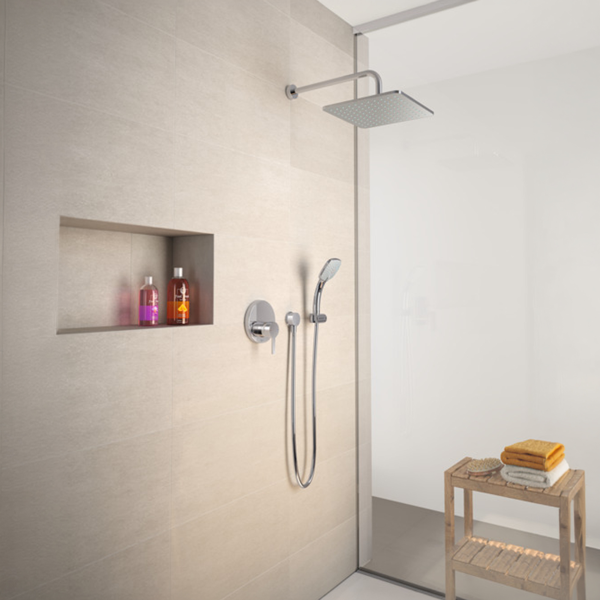 Ideal Standard Idealrain Round Fixed 400mm Wall Shower Arm