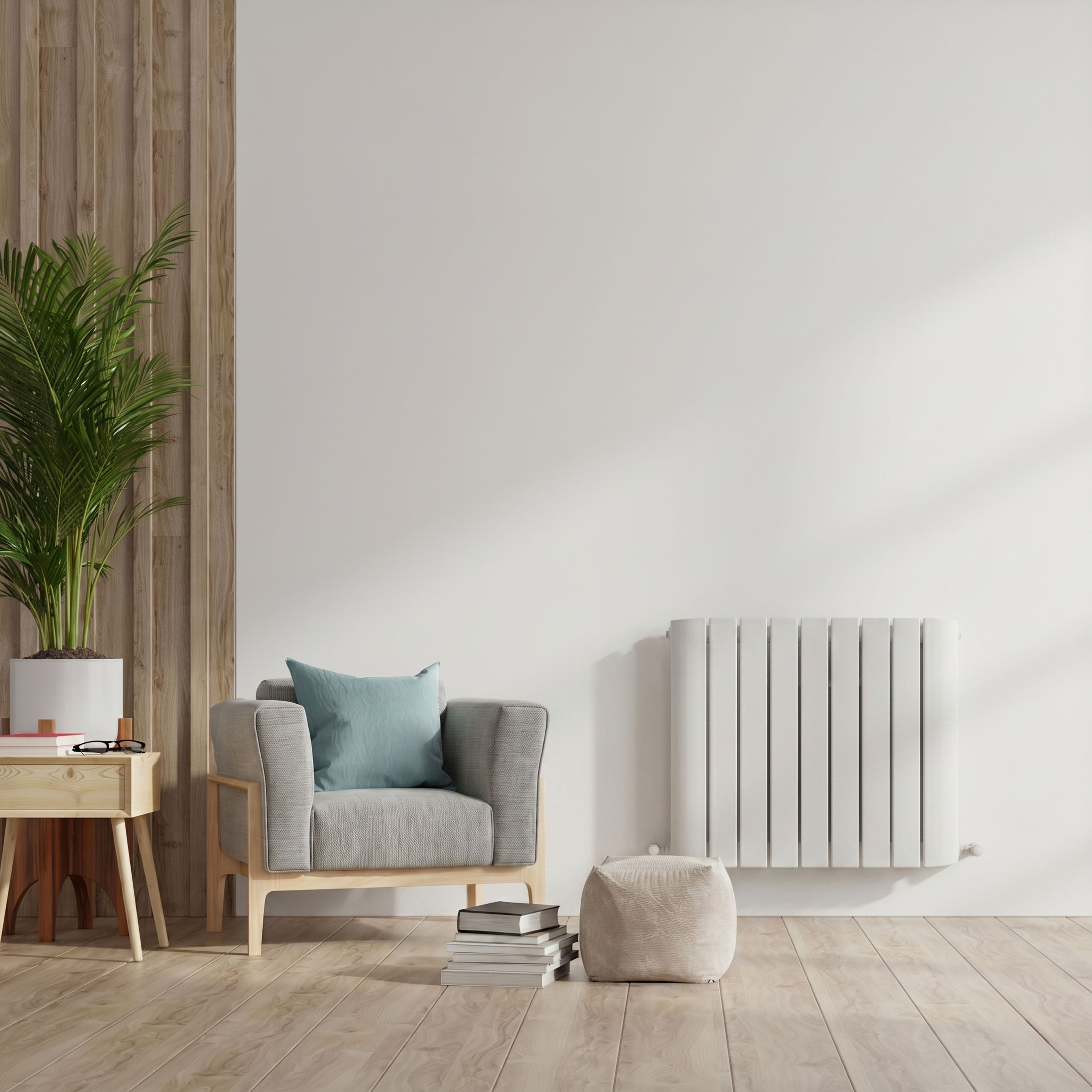 Carisa Gaia Oval Single Panel Horizontal Aluminium Radiator