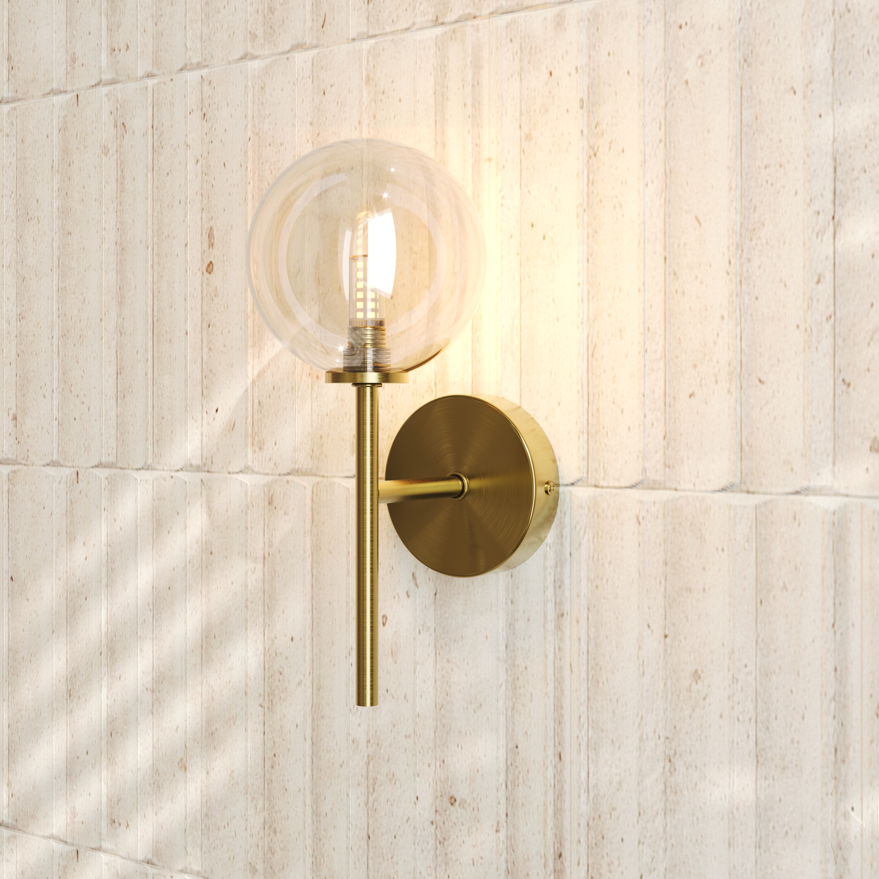 Harbour Glass Globe Wall Light