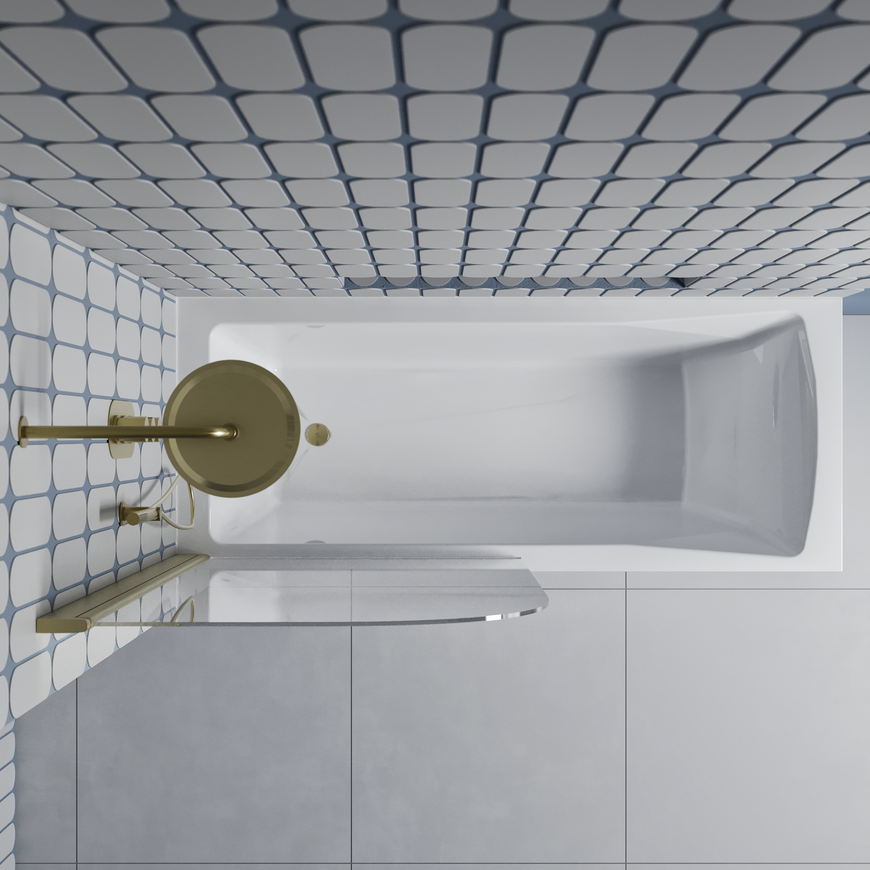 Drench Straight Single Ended Square Bath & Shower Screen | Drench
