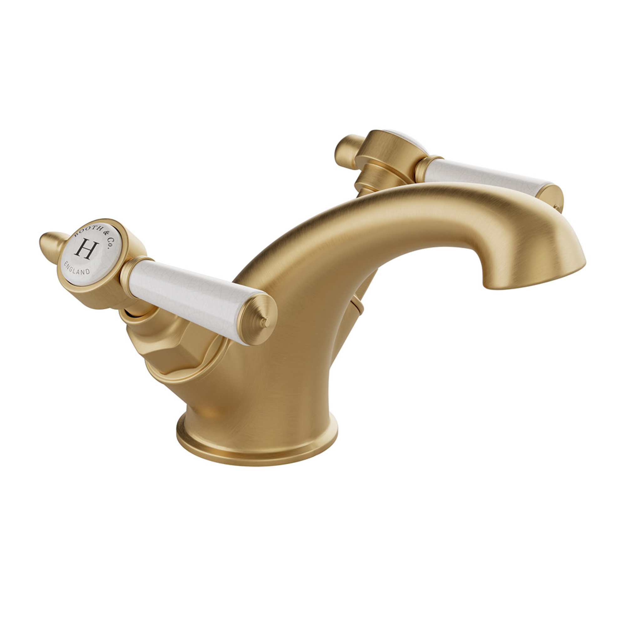 Booth & Co Axbridge Traditional Lever Mono Basin Mixer Tap with Optional Waste