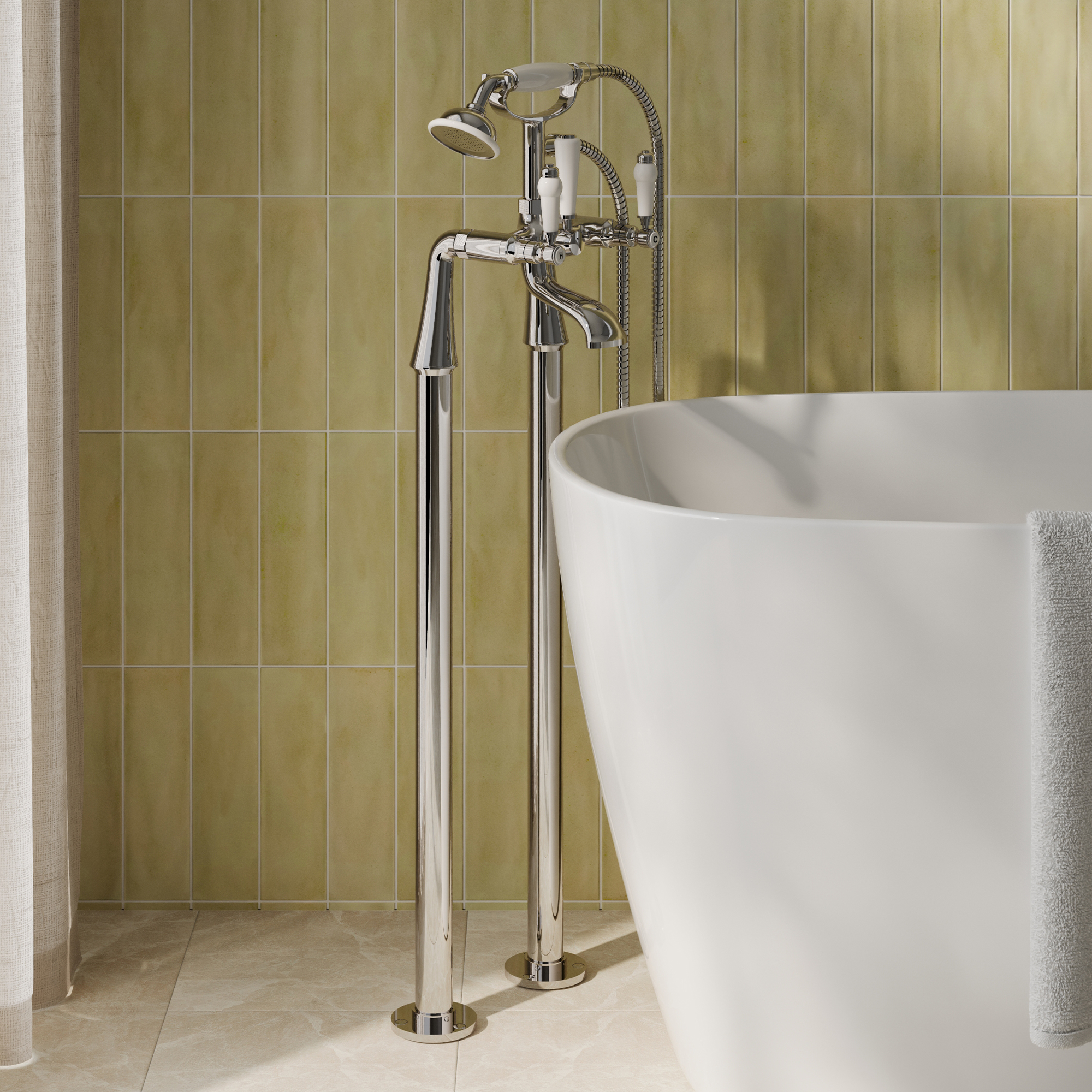 Butler & Rose Eliza Lever Freestanding Bath Shower Mixer Tap