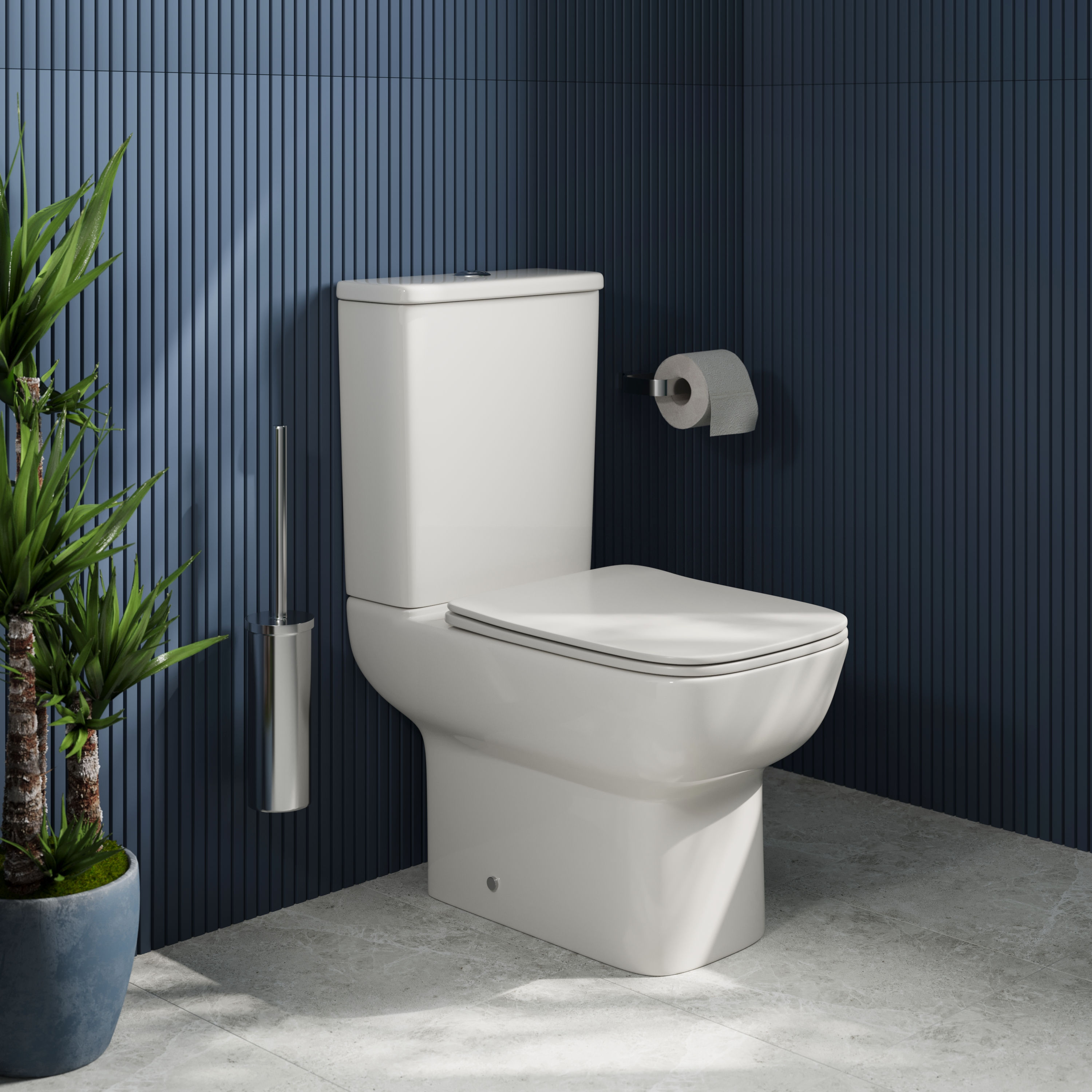 Harbour Icon Rimless Close Coupled Toilet & Soft Close Seat