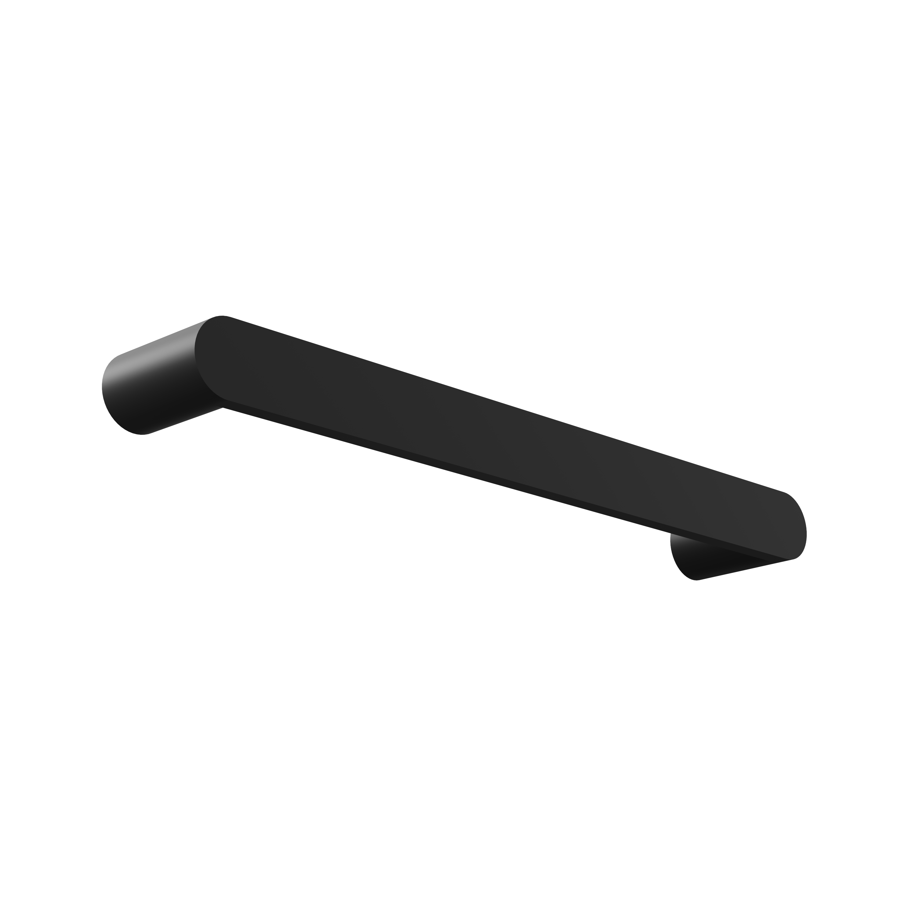 Toasty Duna Matt Black Electric Heated Towel Rail