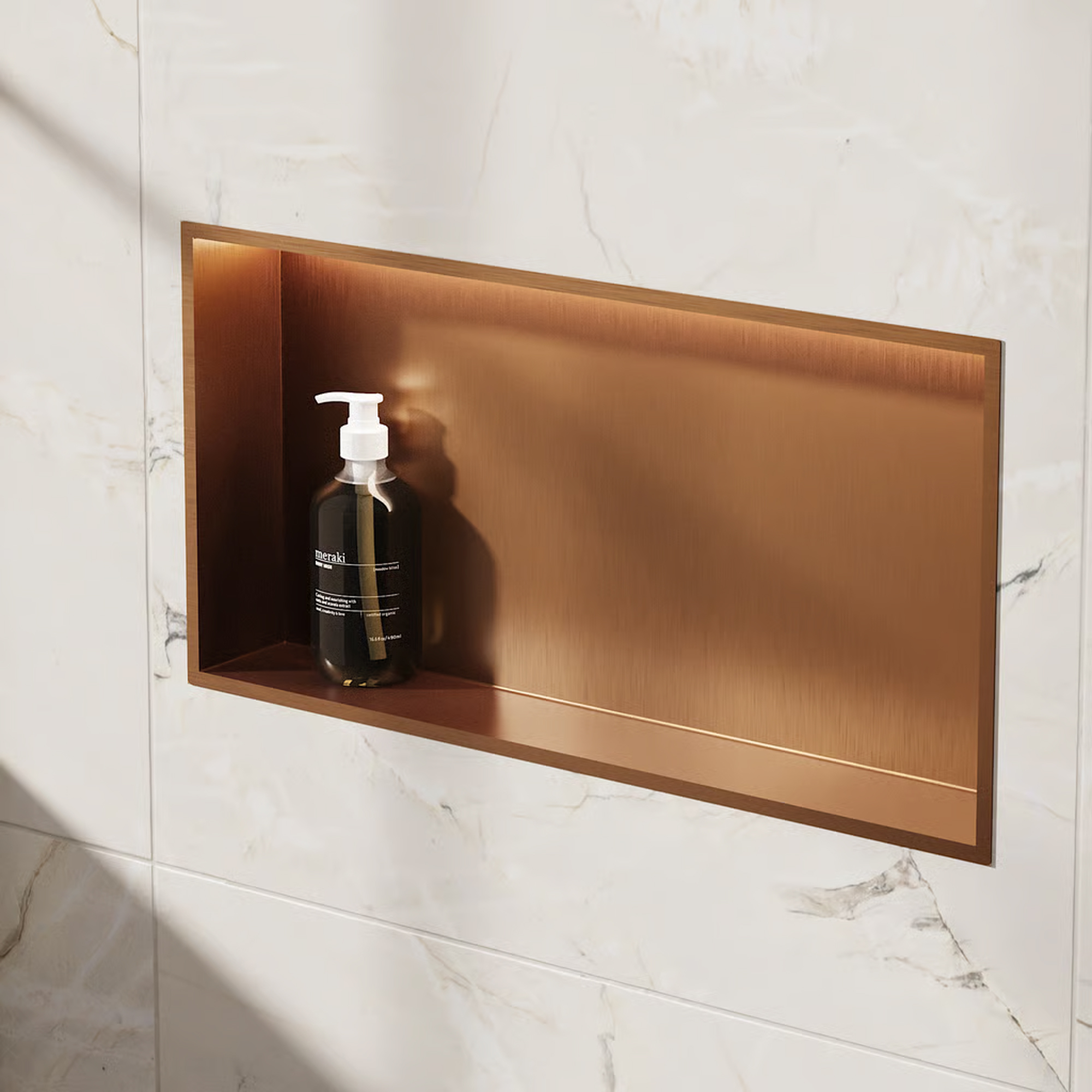 Crosswater Inset LED Illuminated Shower Niche - 610 x 305mm