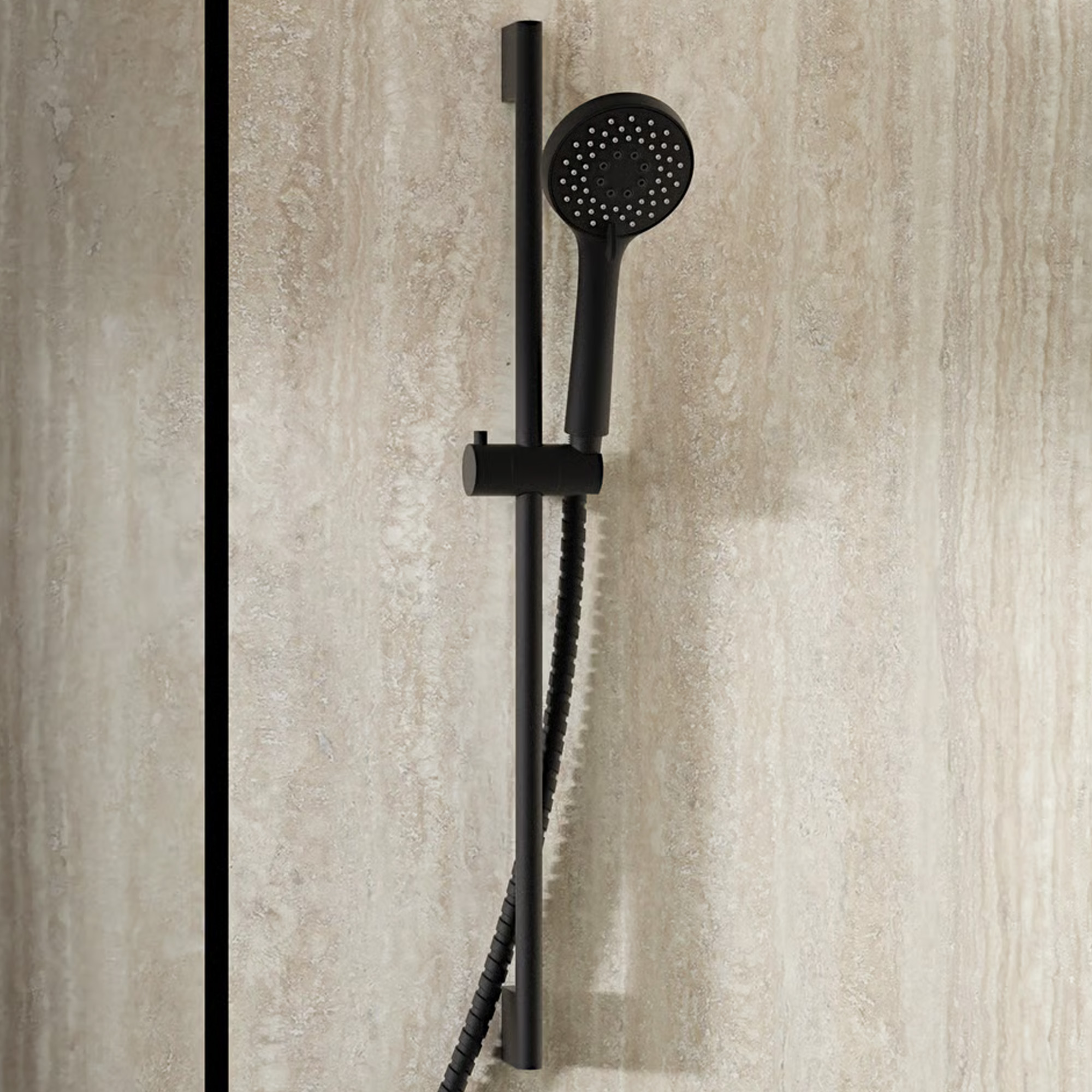 Crosswater Sliding Rail Shower Kit with Wall Outlet & Hose