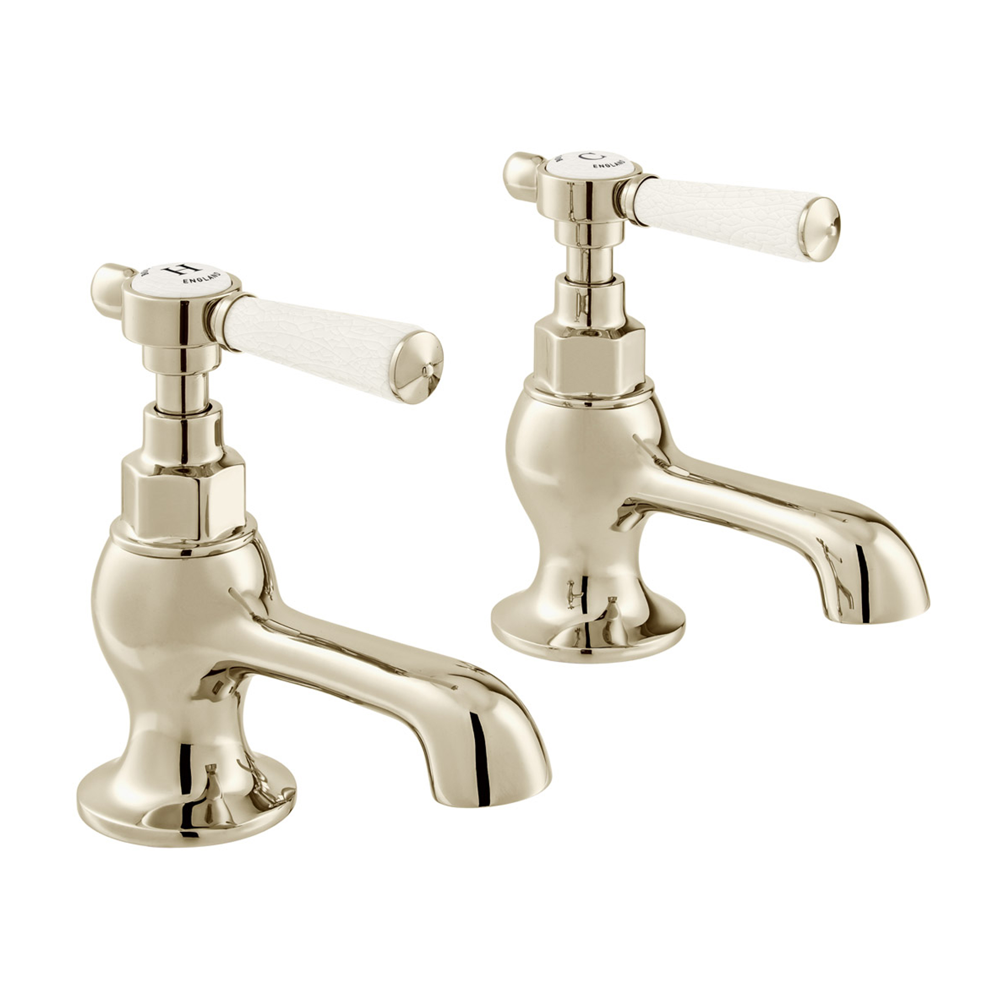 Booth & Co Axbridge Traditional Lever Basin Pillar Taps