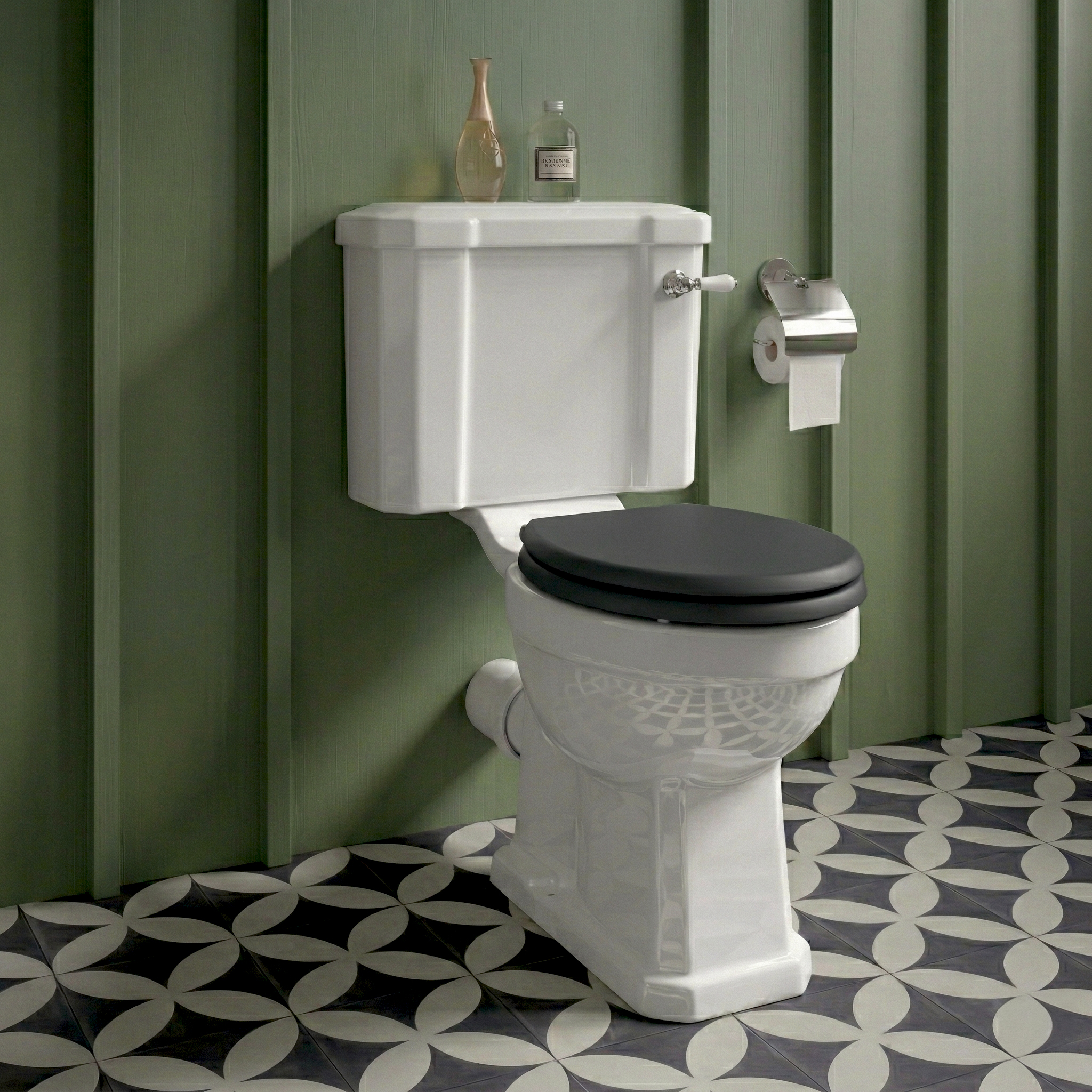 Butler & Rose Catherine Traditional Close Coupled Toilet (Excluding Seat)