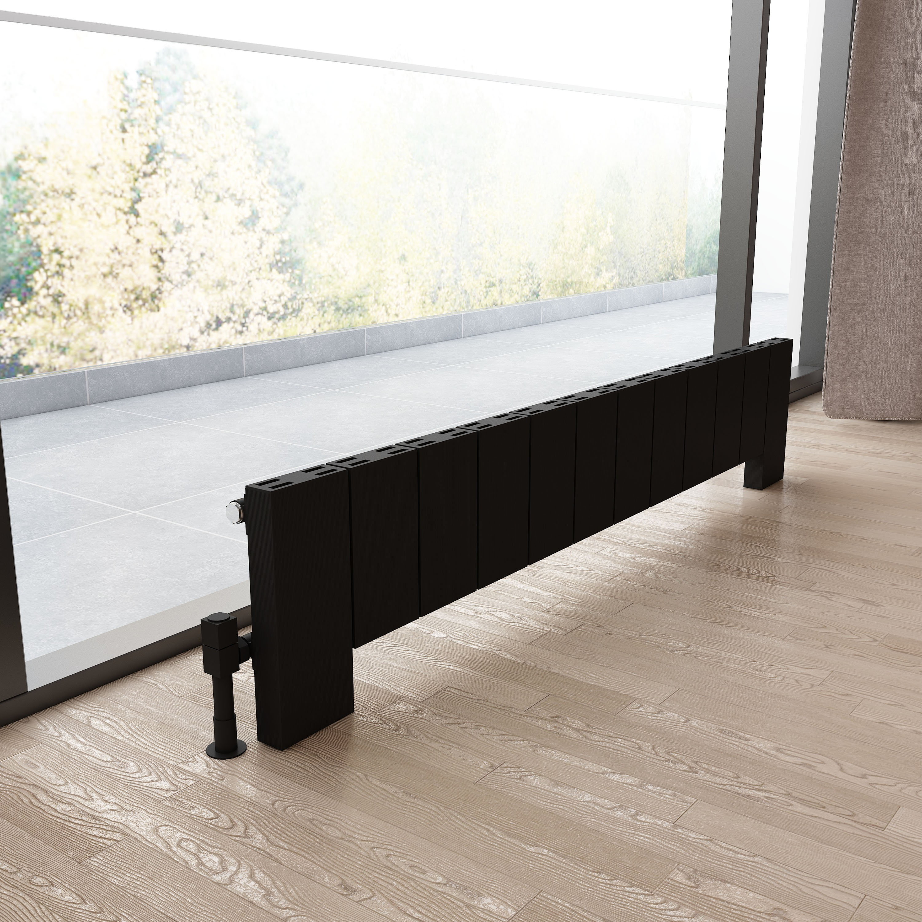 Carisa Elvino Floorstanding Panel Designer Aluminium Radiator