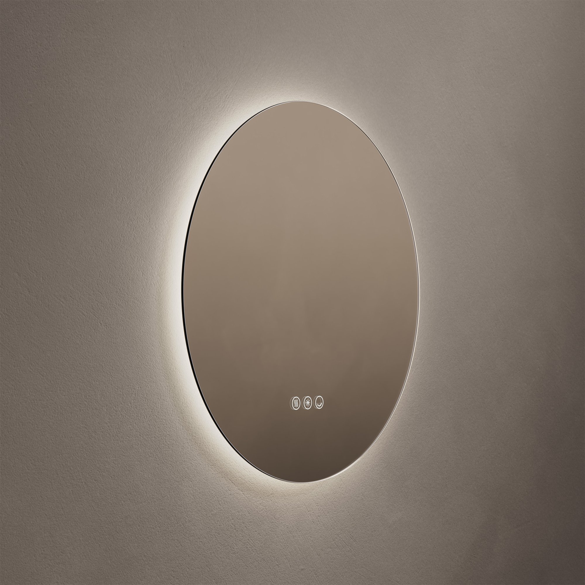 Origins Living Claris Round LED Illuminated Mirror with Demister Pad & Colour Change Lights