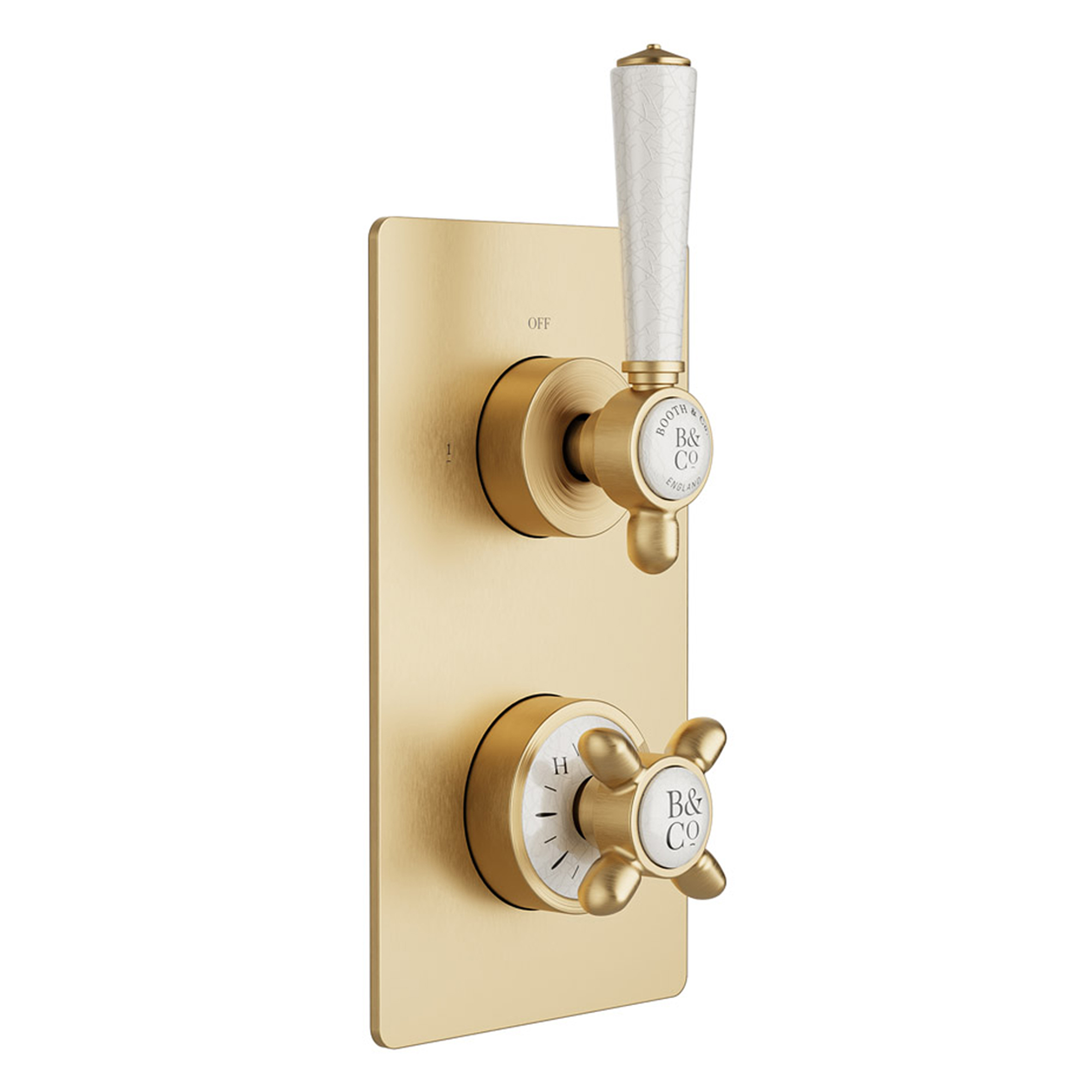 Booth & Co Axbridge Traditional 2 Outlet 2 Handle Concealed Thermostatic Shower Valve