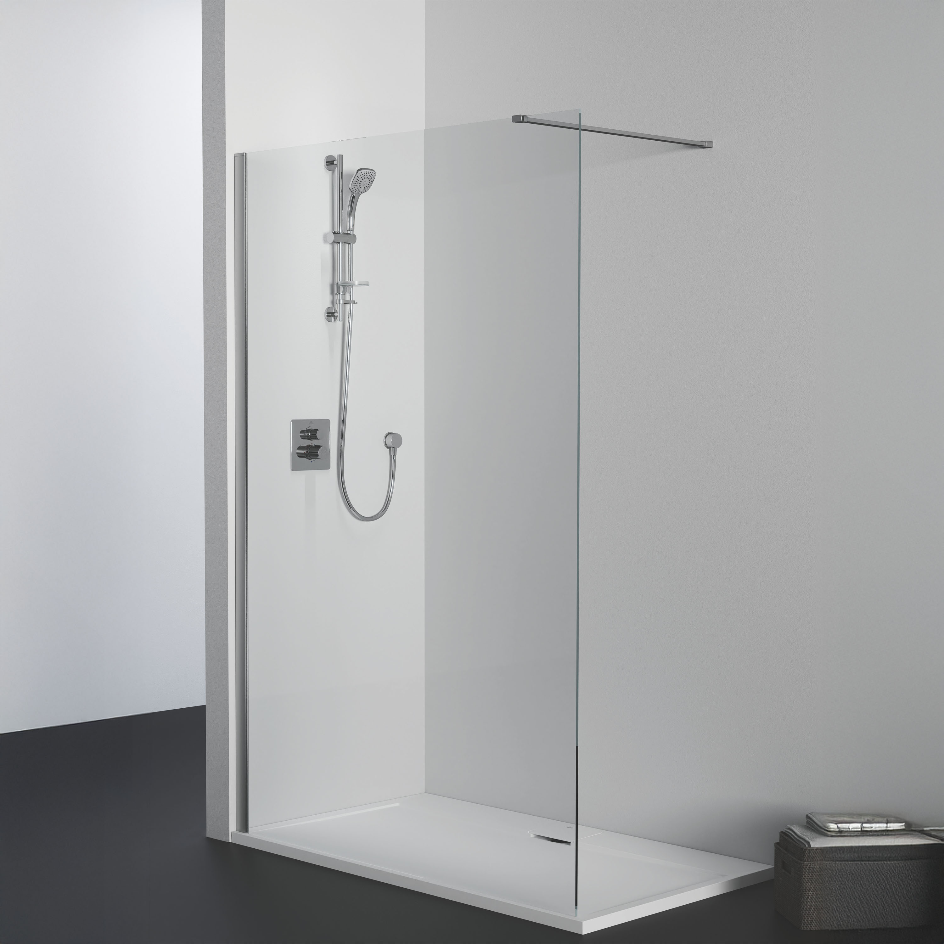 Ideal Standard Ultra Flat S i.life Pure White Rectangular Anti-Slip Stone Resin Shower Tray - 5 Sizes