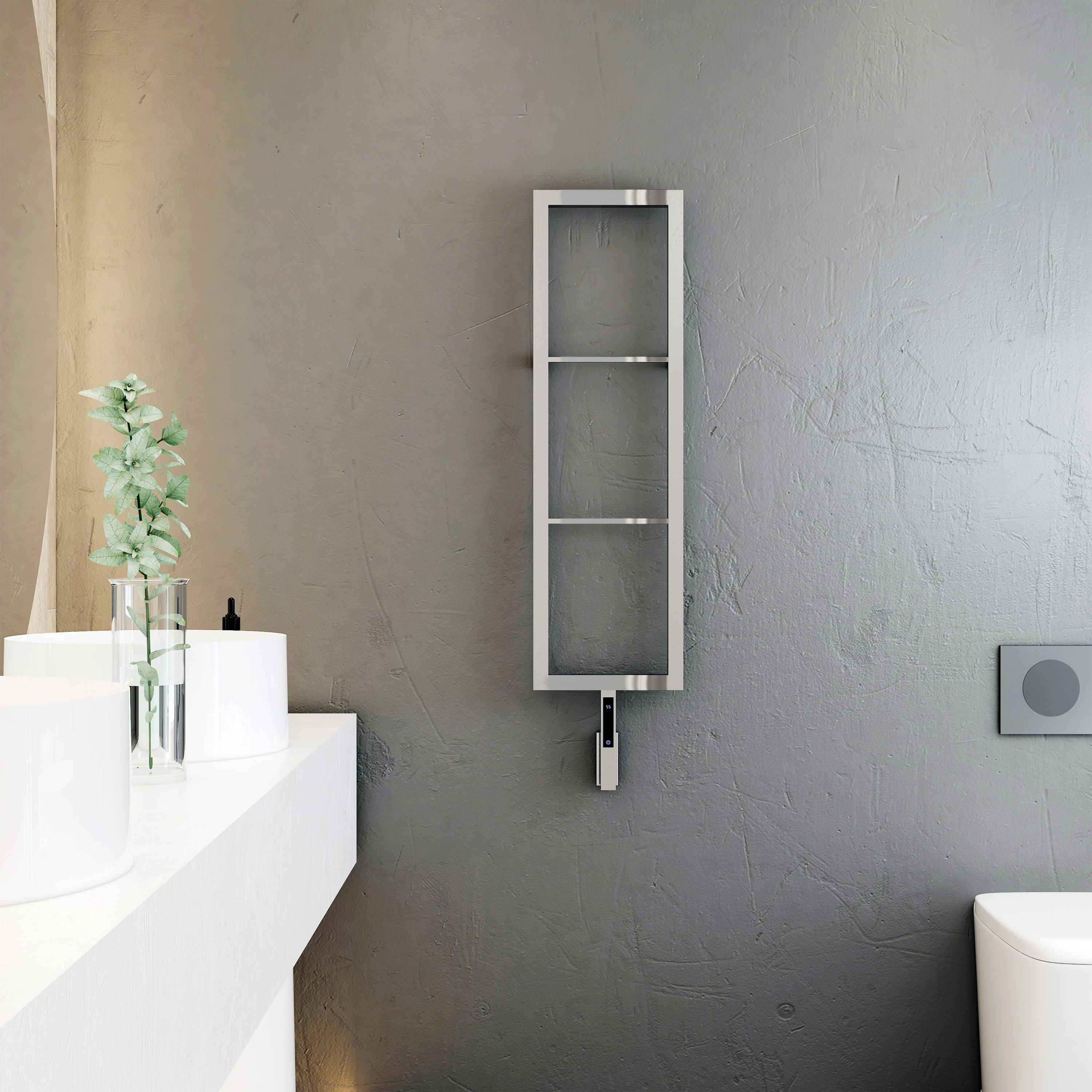 Carisa Vero Stainless Steel Designer Electric Heated Towel Rail
