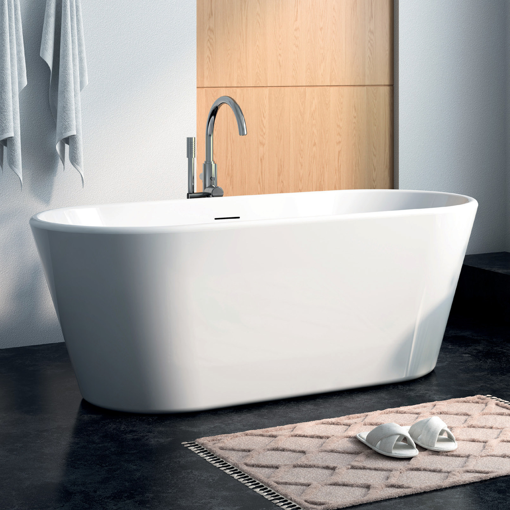 Vincent Alexander Grosvenor Freestanding Bath - 1650 x 735mm