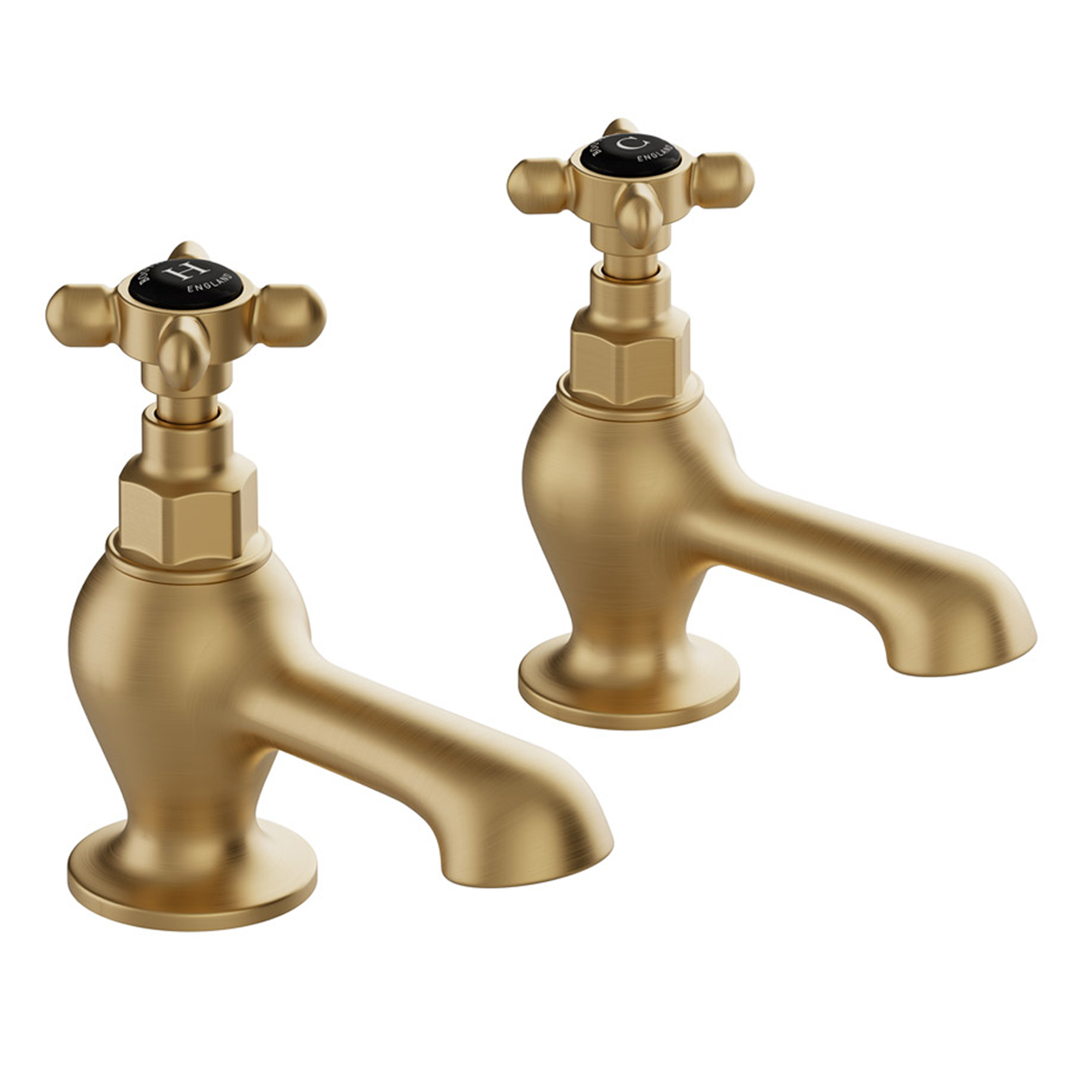 Booth & Co Axbridge Traditional Crosshead Bath Pillar Taps