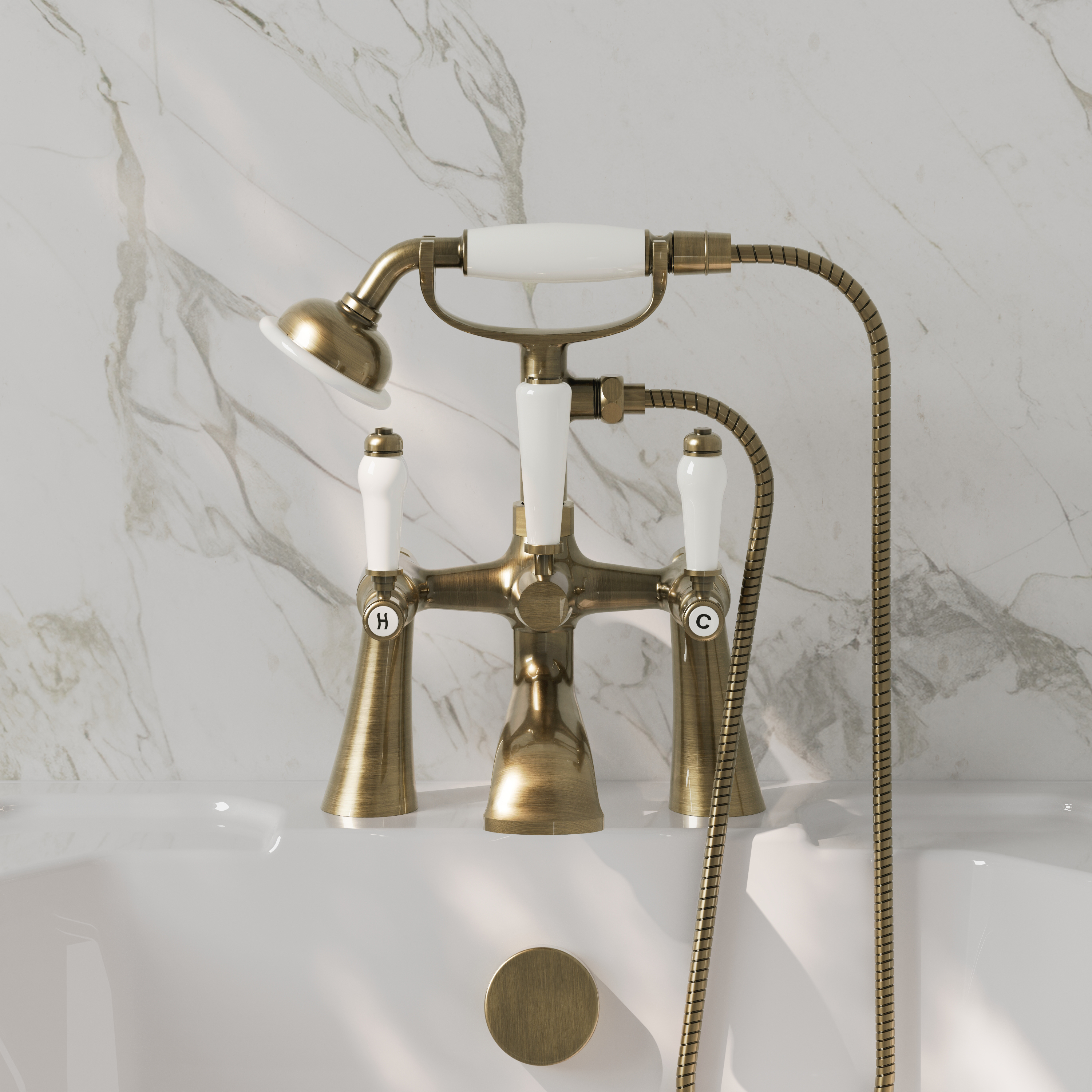 Butler & Rose Eliza Lever Deck Mounted Bath Shower Mixer Tap