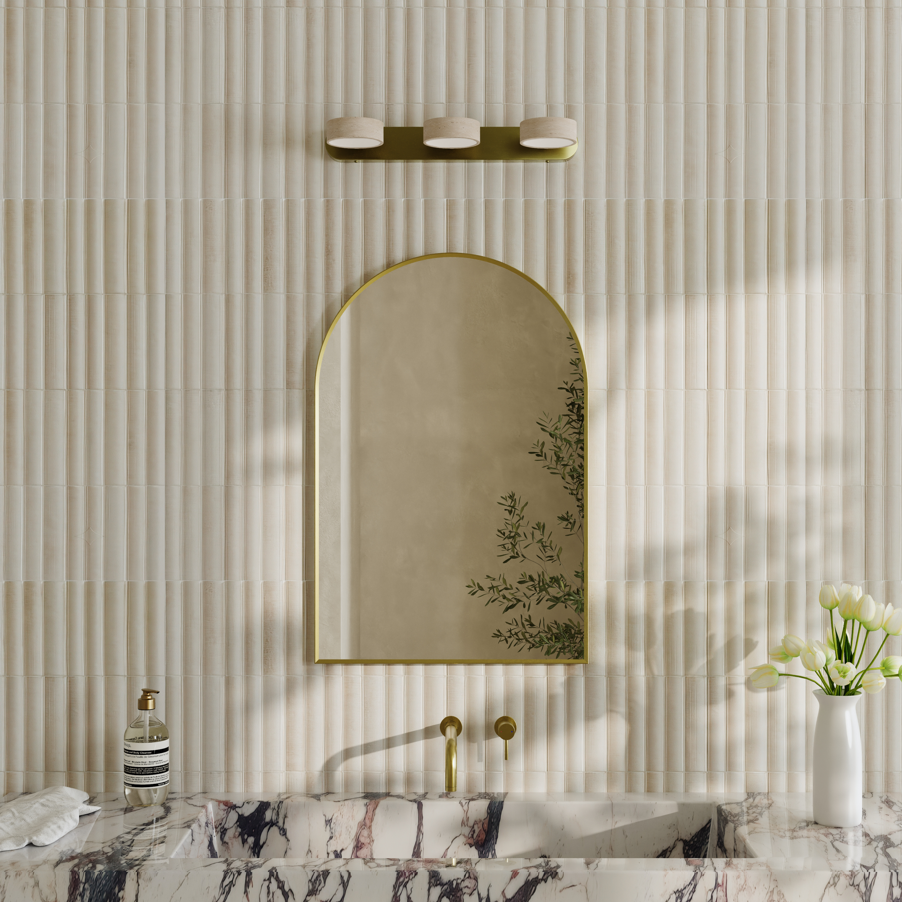 Drench Trio Stone Wall Light