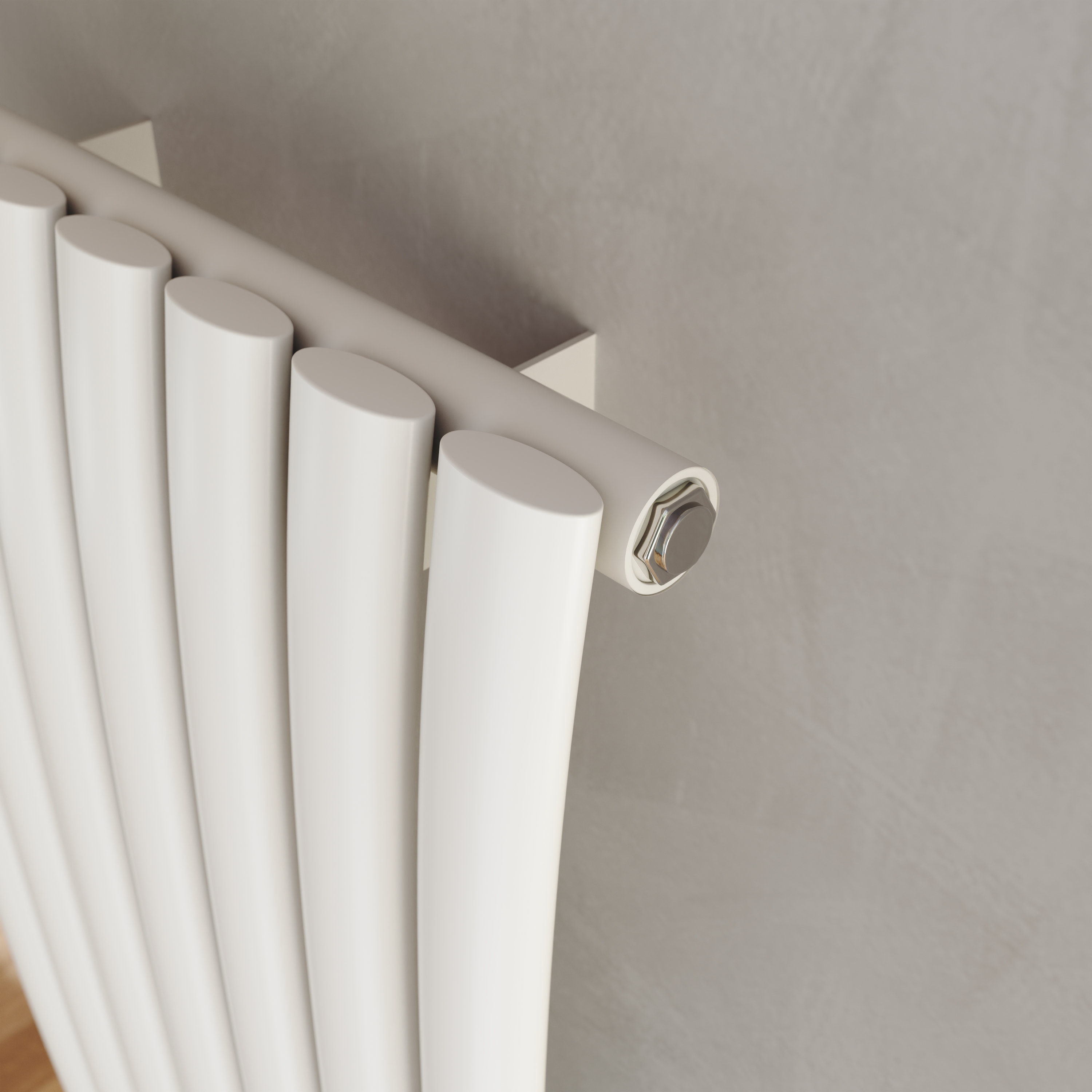 Toasty Plume White Vertical Wave Radiator - 1800 x 415mm