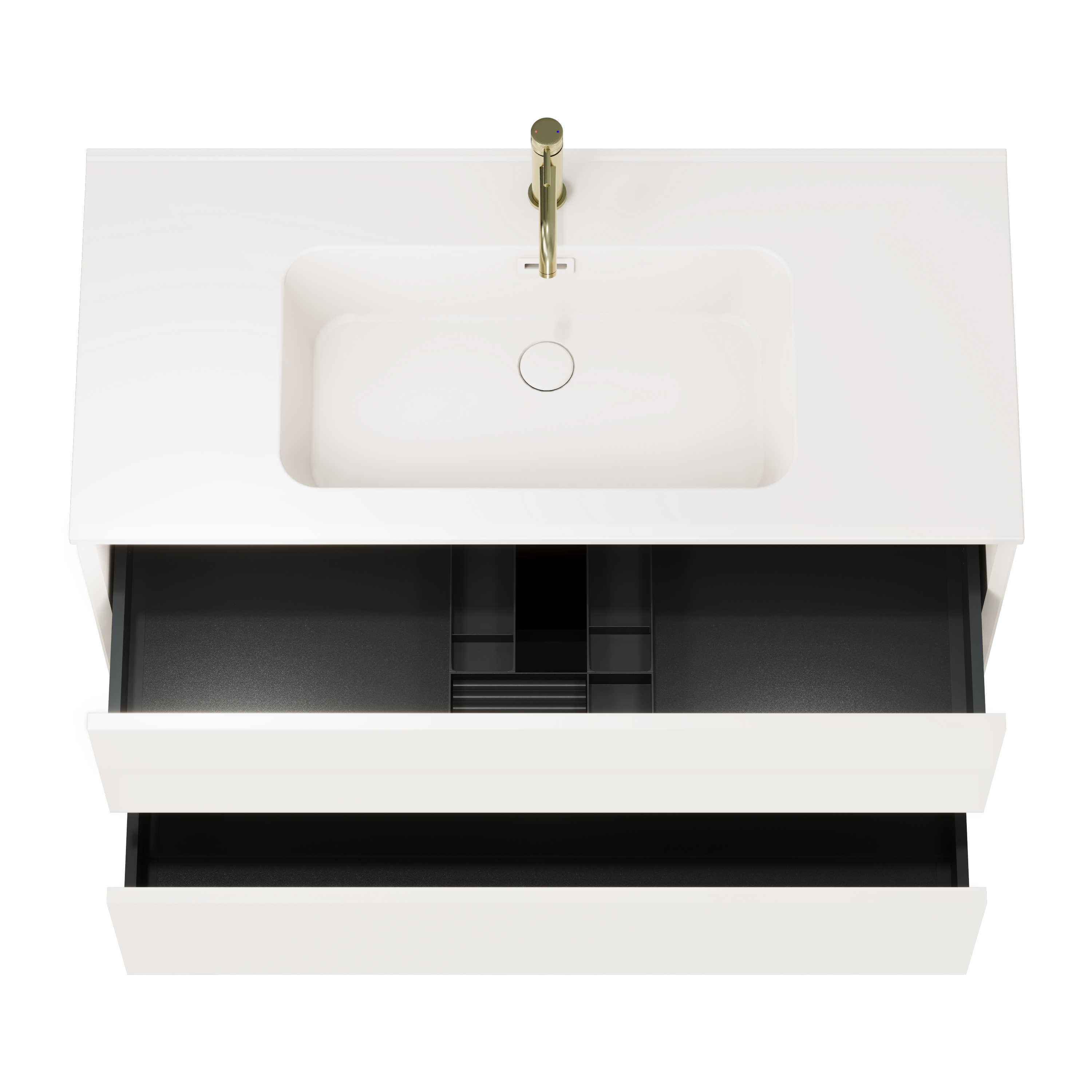 Oslo 1000mm Wall Mounted Vanity Unit & Matt White Basin