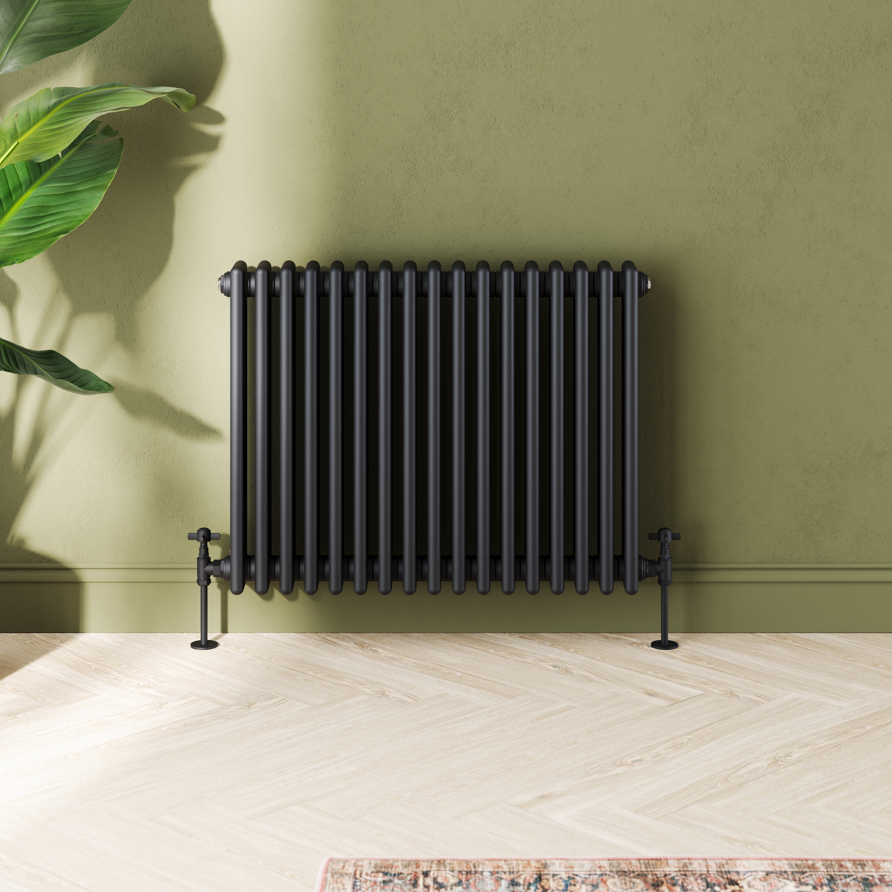Toasty Ardleigh Matt Black Horizontal Column Radiator