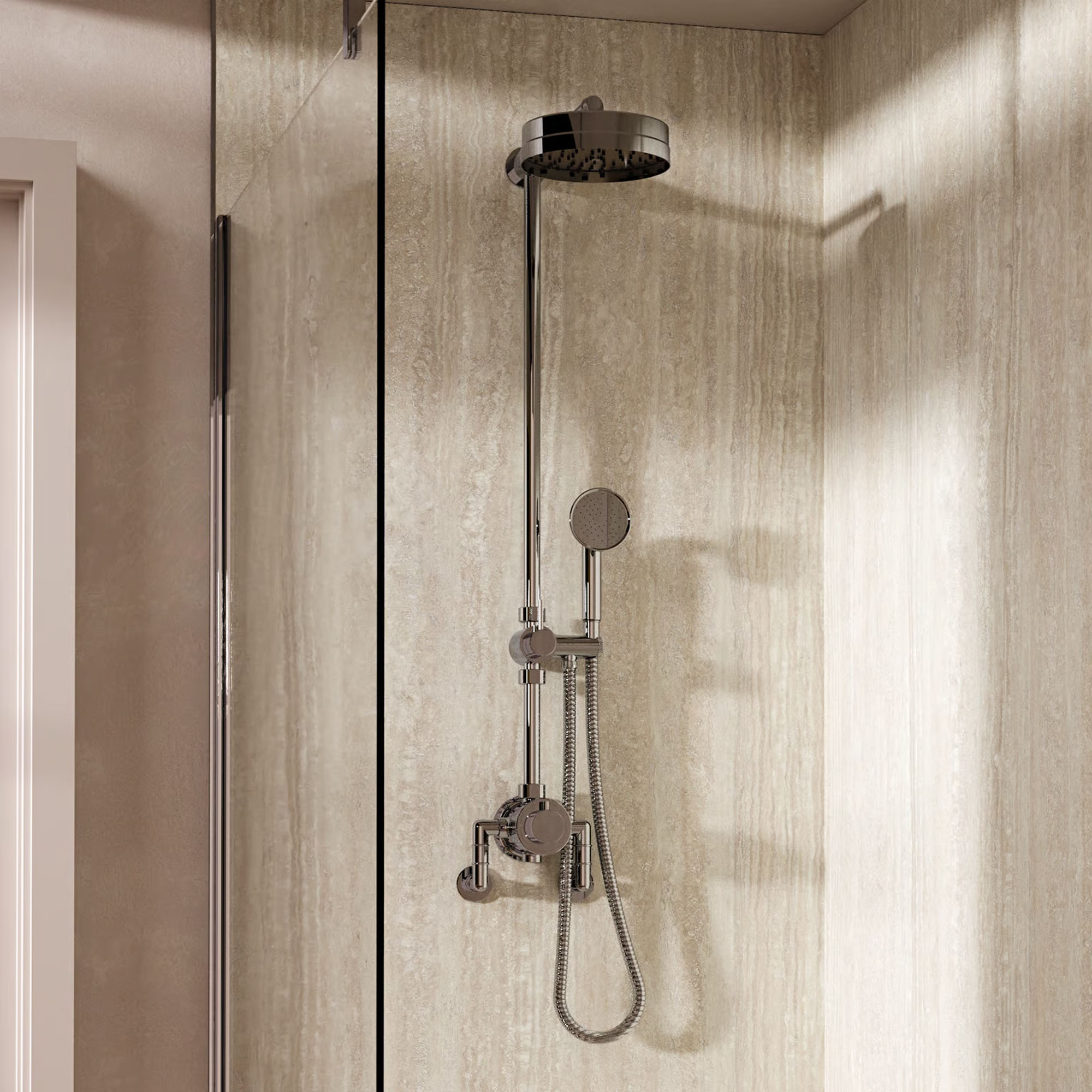 Crosswater MPRO Industrial Multifunction Thermostatic Shower Valve & Rigid Riser Kit