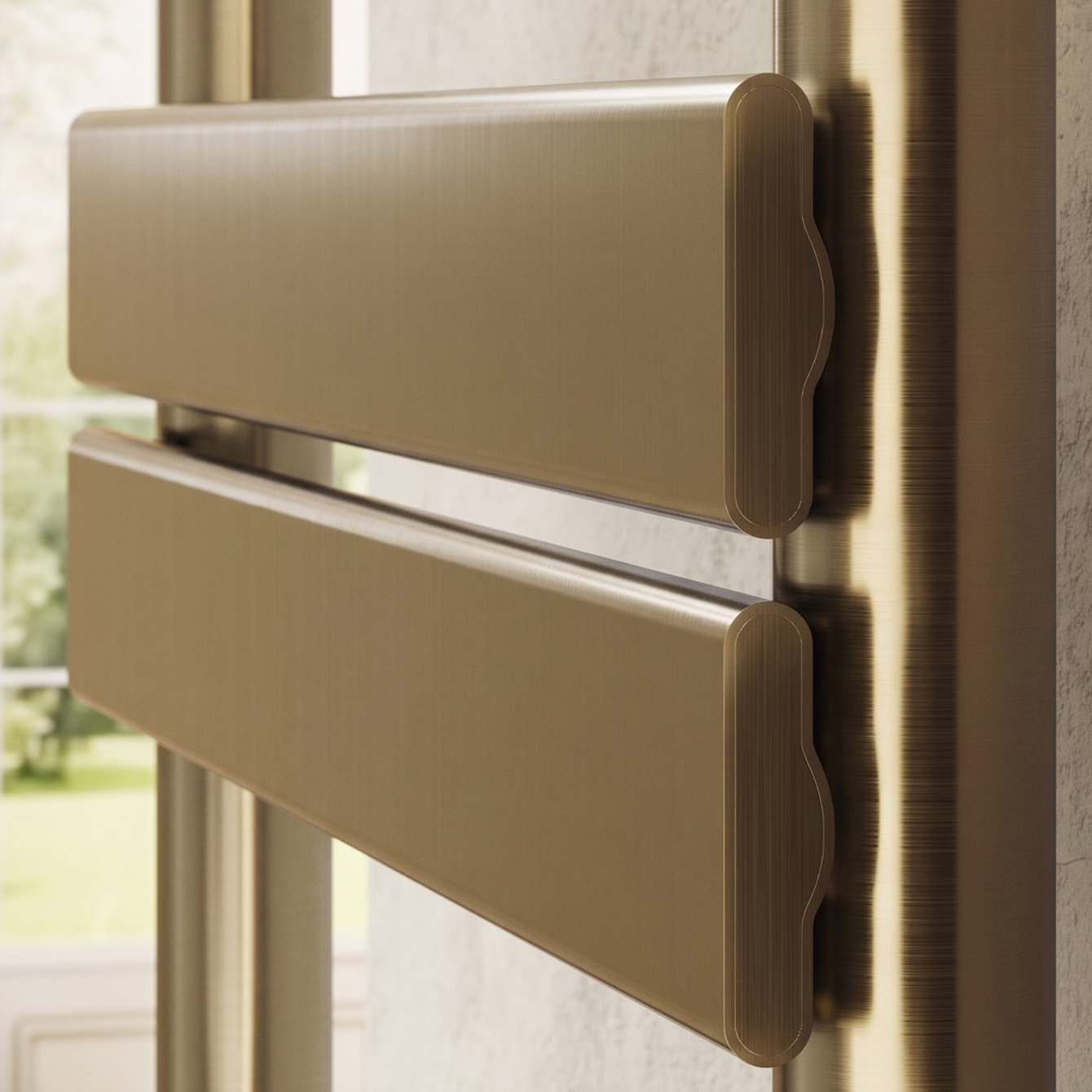 Toasty Hush Brushed Brass Flat Panel Heated Towel Rail
