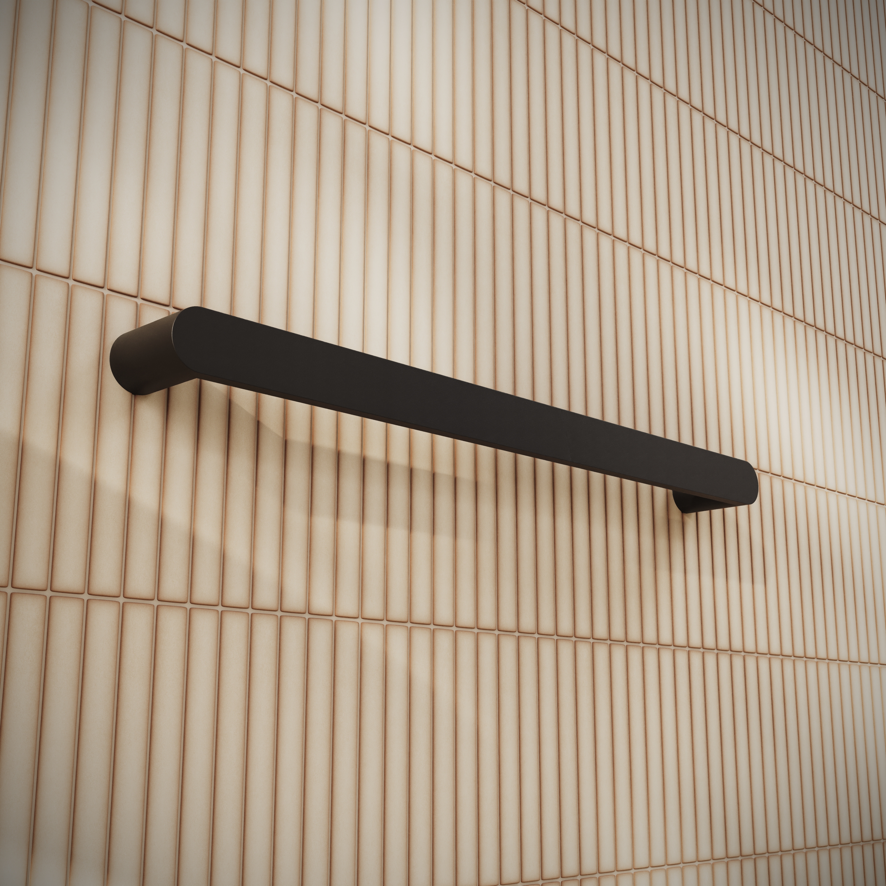 Toasty Duna Matt Black Electric Heated Towel Rail