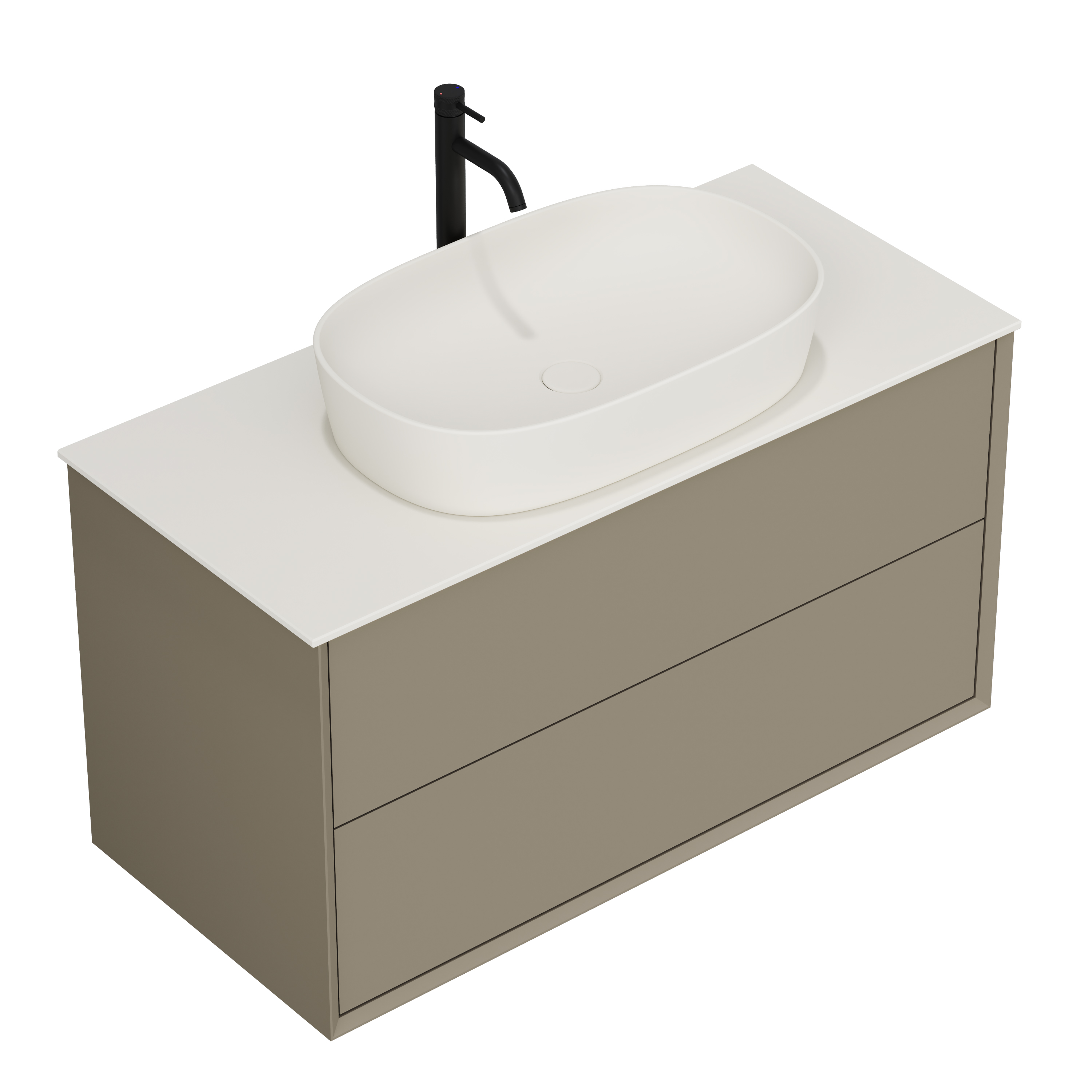Oslo 1000mm Wall Mounted Vanity Unit & Sintered Stone Countertop