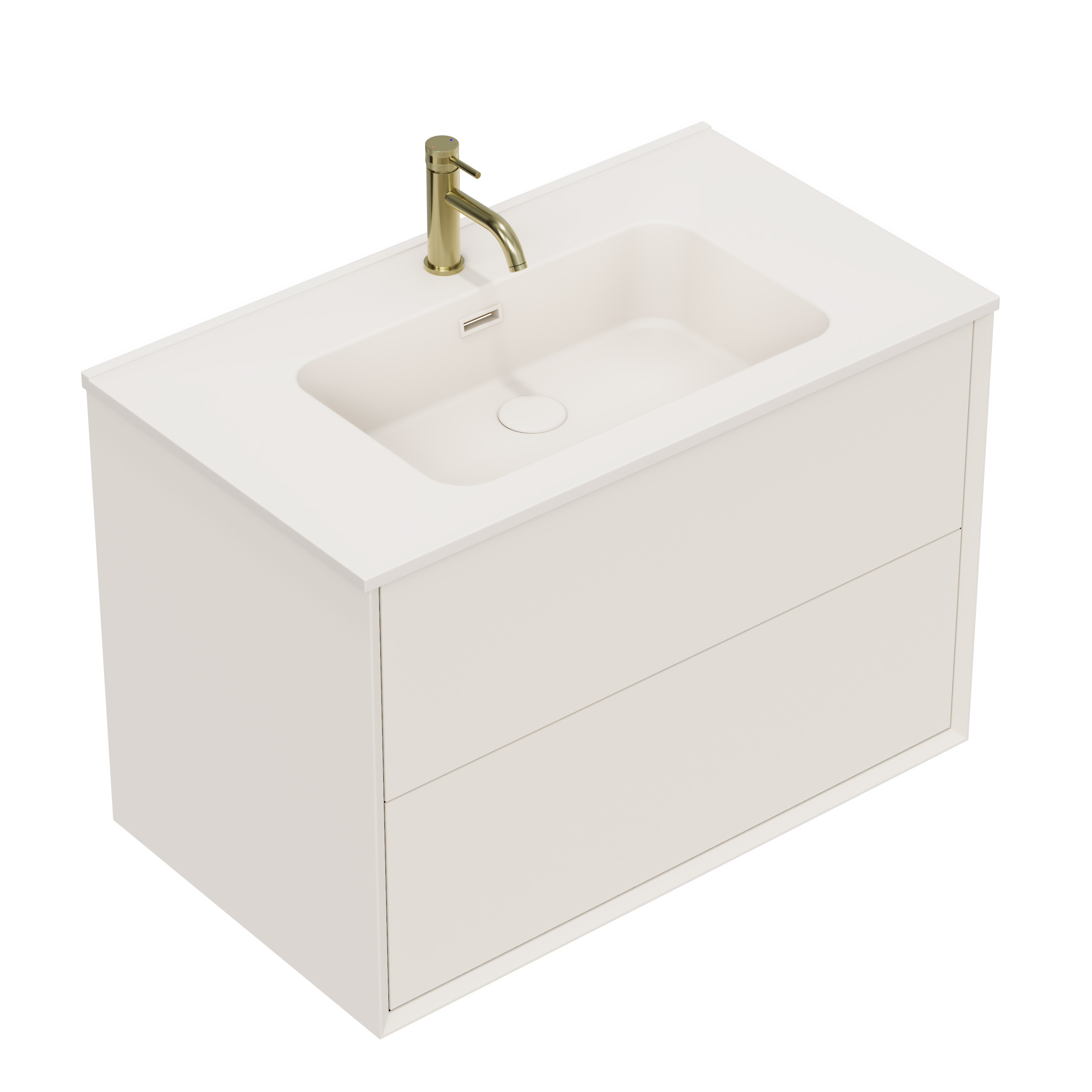 Oslo 800mm Wall Mounted Vanity Unit & Matt White Basin
