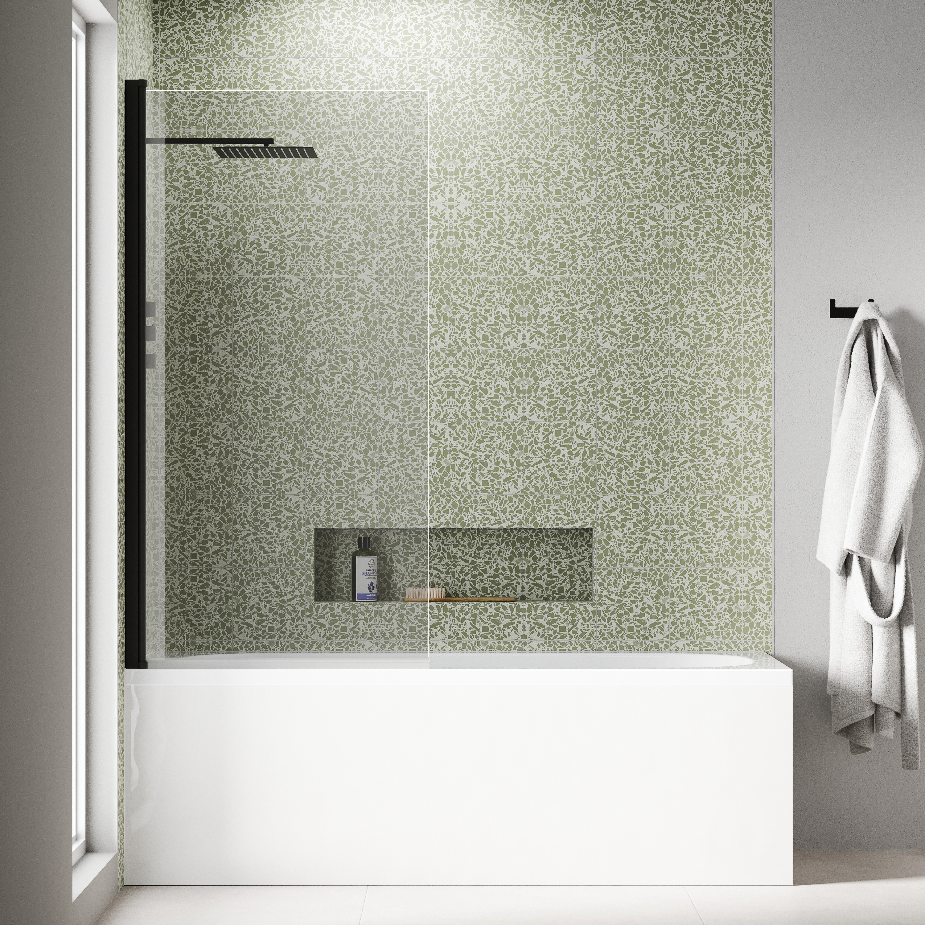 Harbour i8 Easy Clean 8mm Single Panel Bath Screen - 1500 x 800mm
