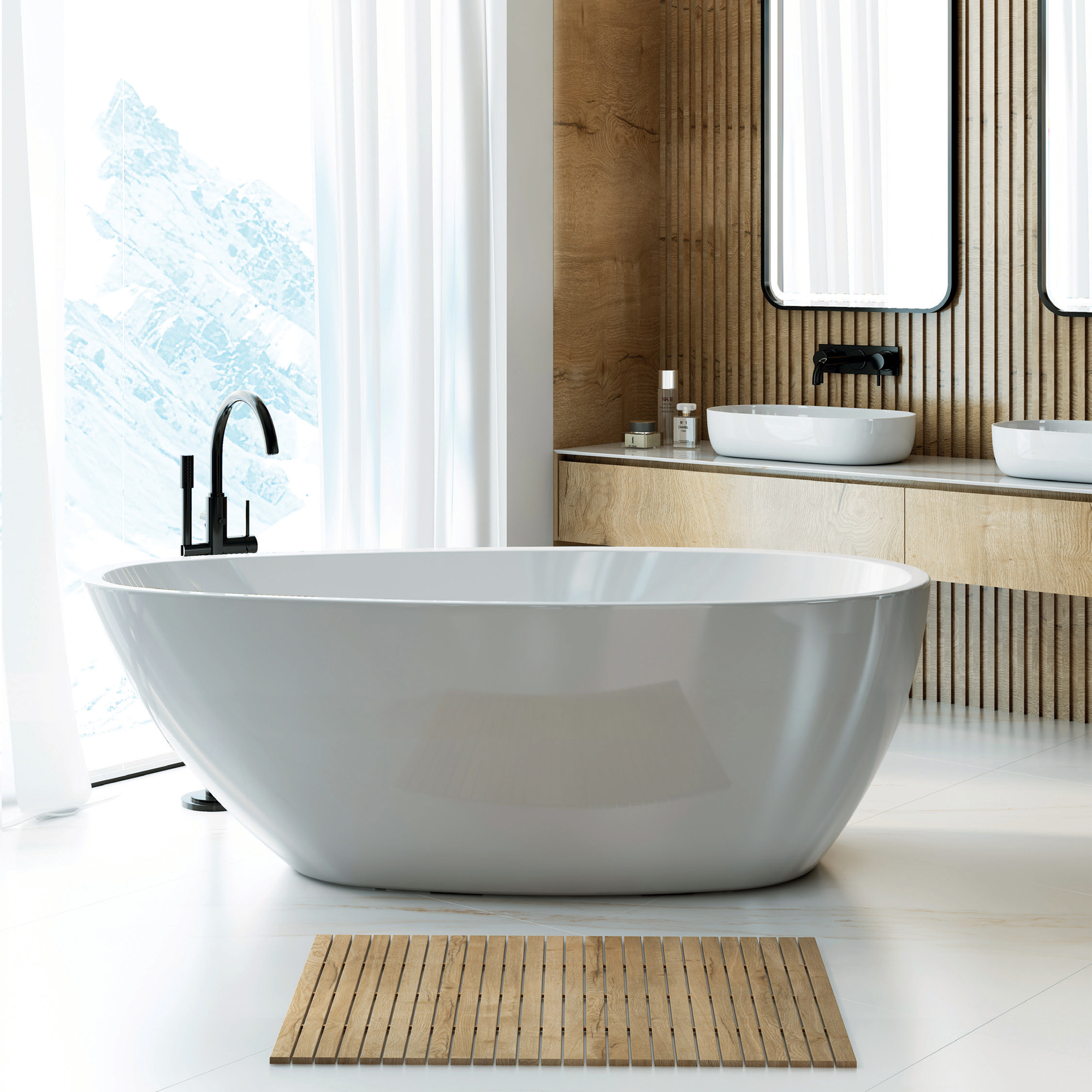 Vincent Alexander Elan White Freestanding Bath - 1690 x 780mm