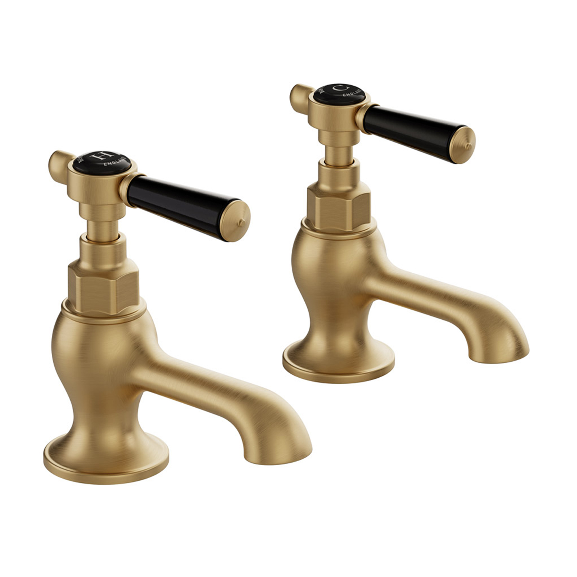 Booth & Co Axbridge Traditional Lever Basin Pillar Taps