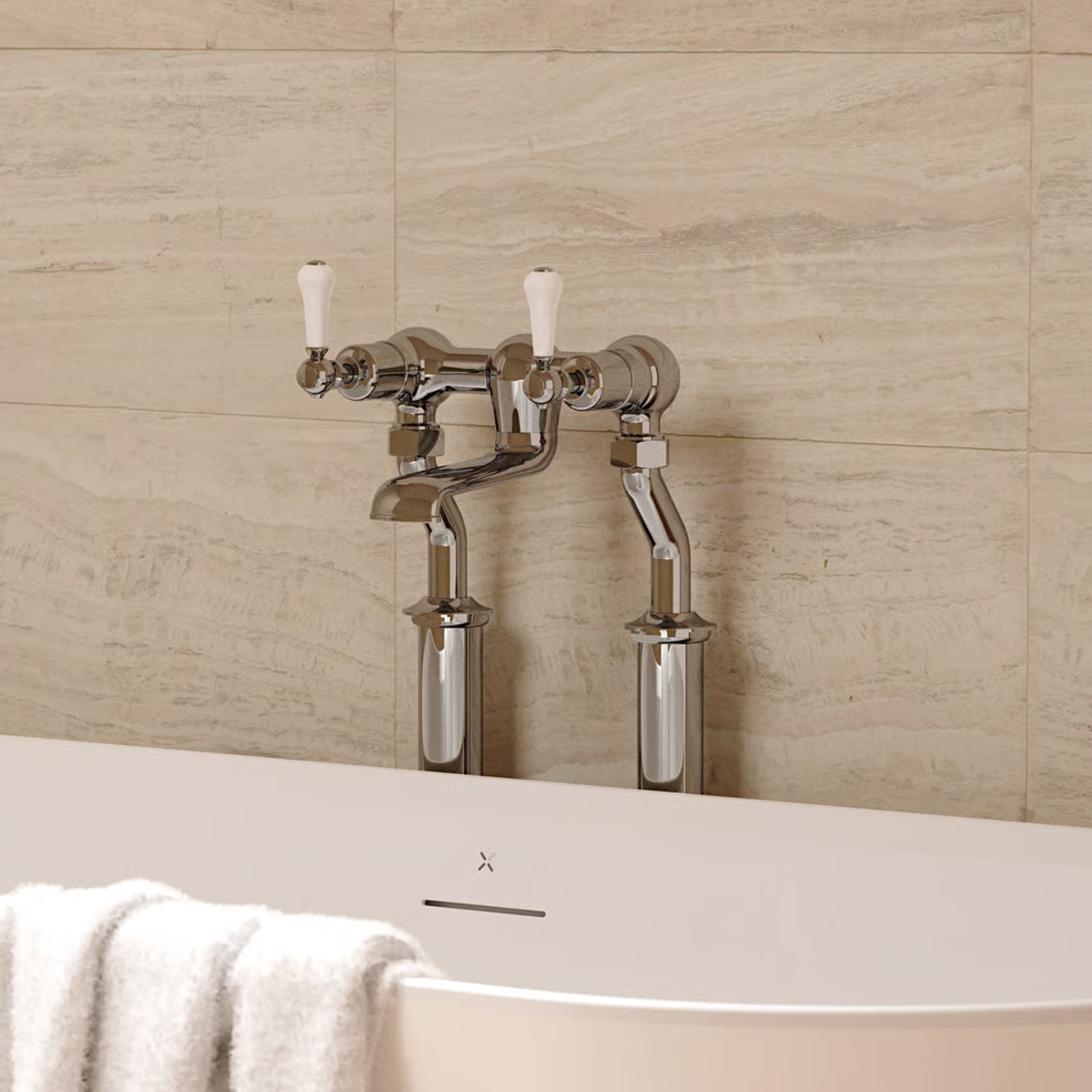 Crosswater Belgravia Lever Floor Standing Bath Mixer Tap