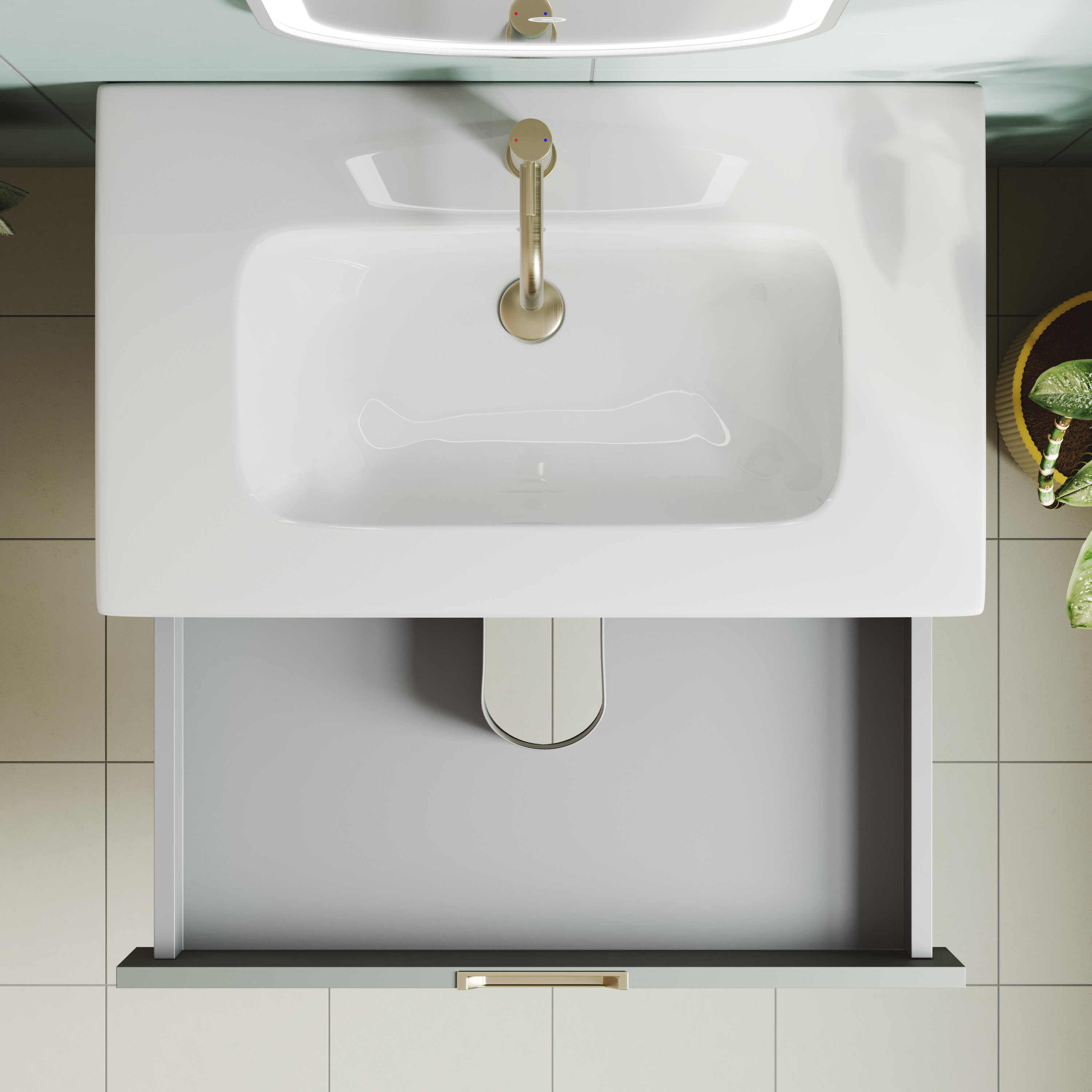 Isla 800mm Wall Hung Vanity Unit & Basin