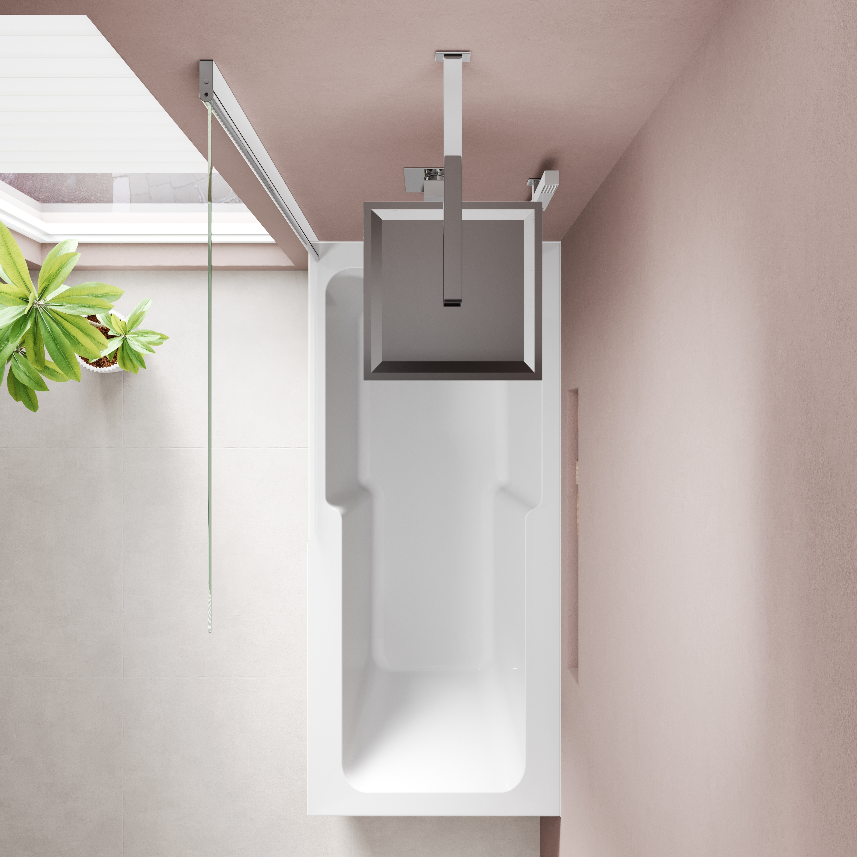 Armourcast Reinforced Keyhole Shower Bath with Shower Screen - 1700mm
