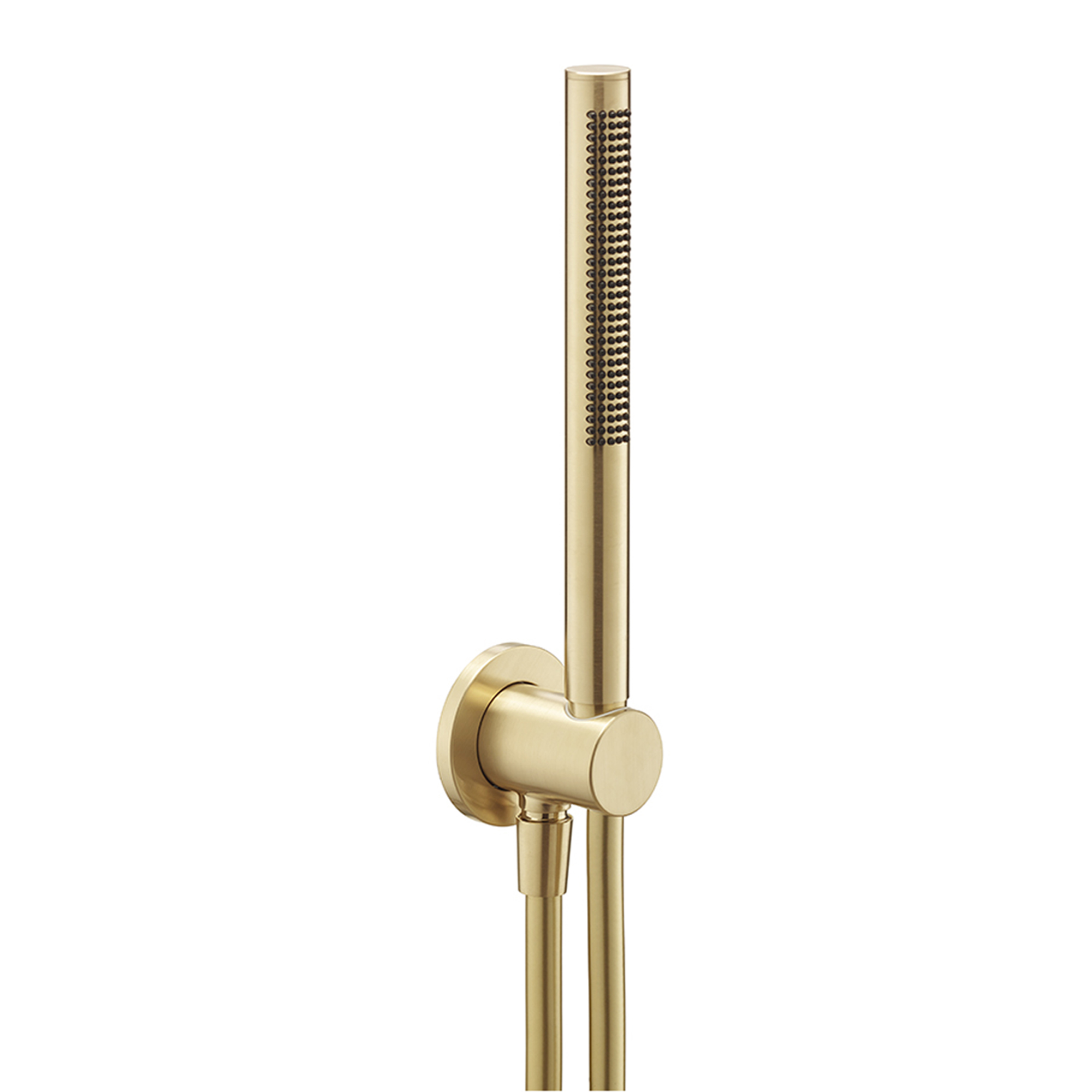 VOS Concealed Dual Outlet 2 Handle Shower Valve, Fixed Head & Shower Handset Kit - Brushed Brass