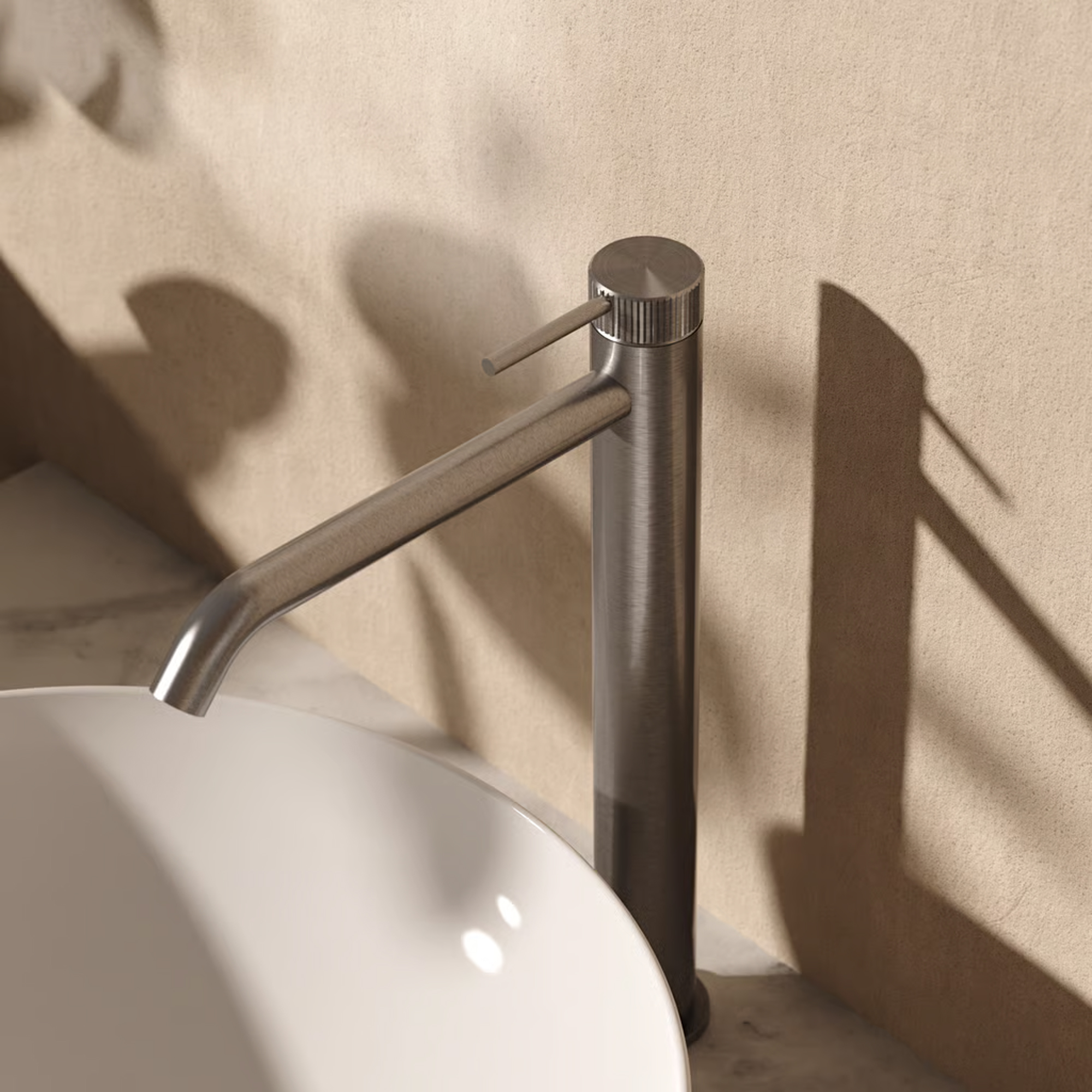 Crosswater 3ONE6 Stainless Steel Tall Mono Basin Mixer Tap