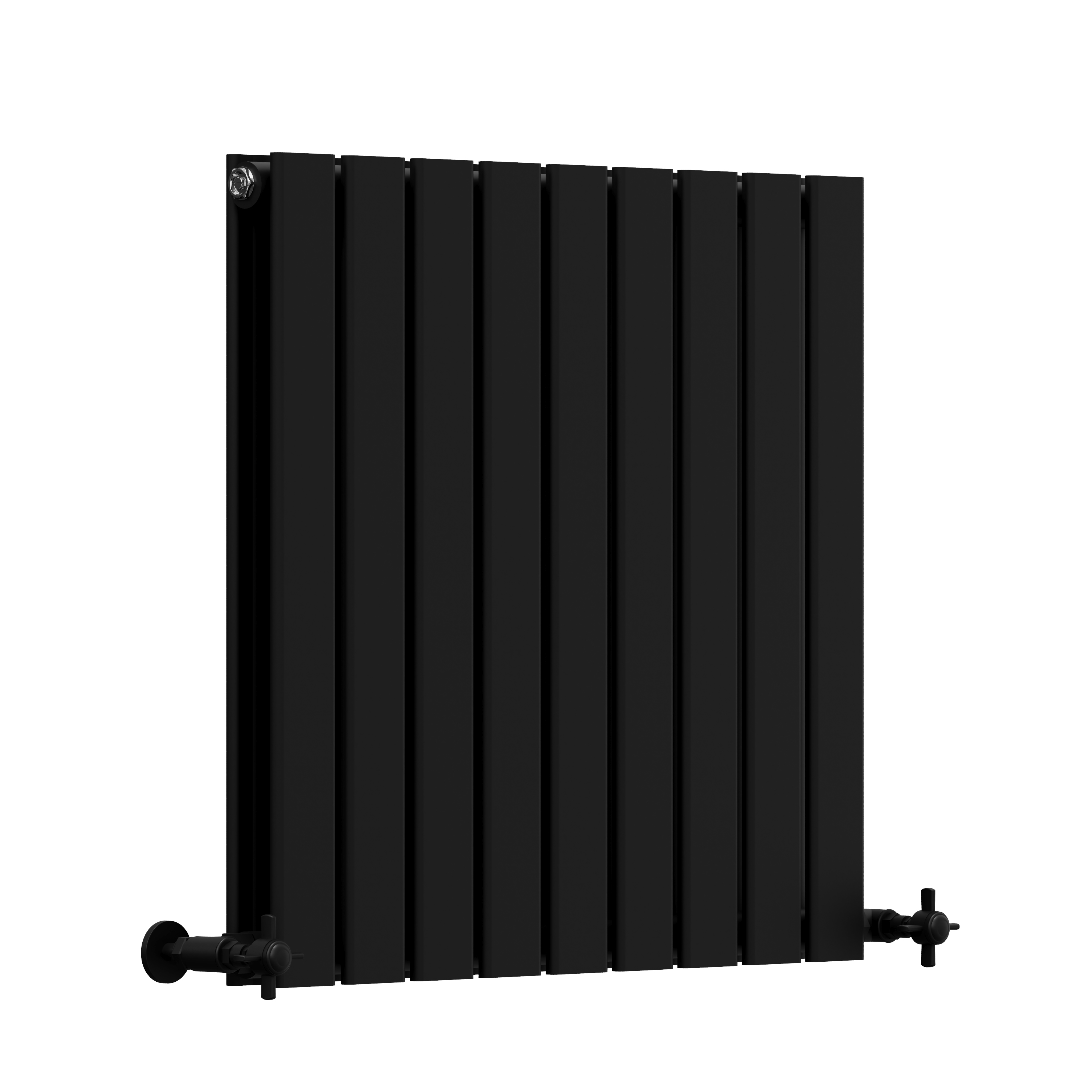 Toasty Radiance Matt Black Flat Panel Horizontal Radiator