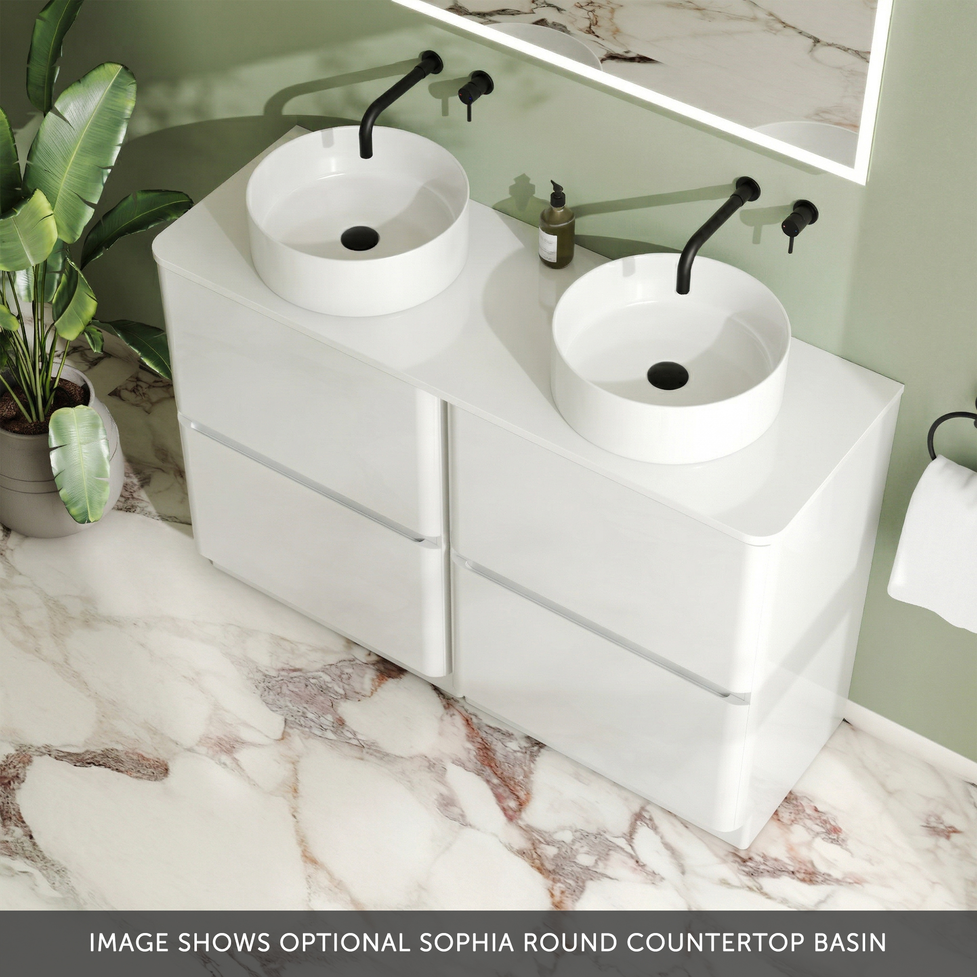 Drench Origin 1200mm Floorstanding Vanity Unit & Countertop