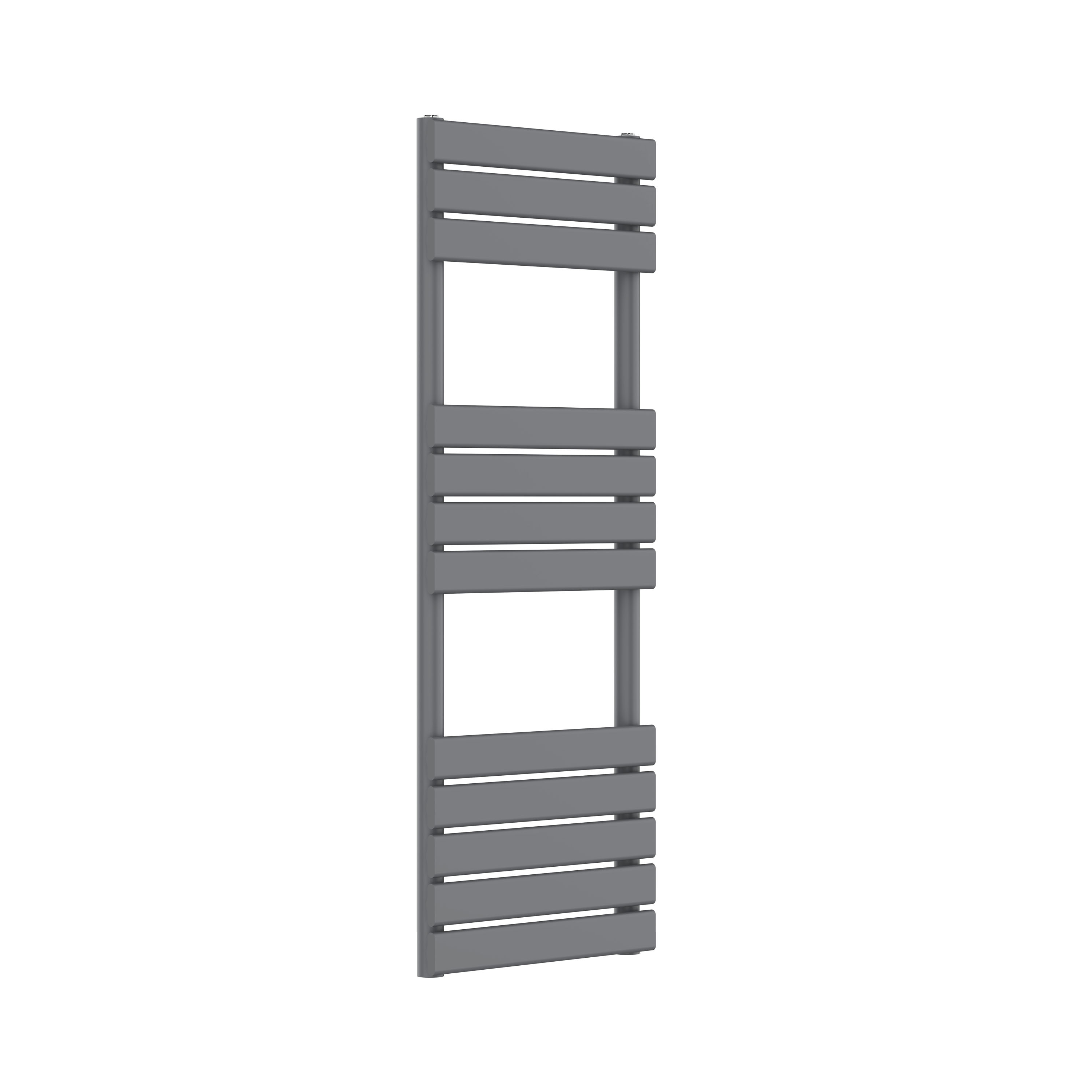 Brenton Avezzano Anthracite Flat Panel Heated Towel Rail - 1200 x 450mm