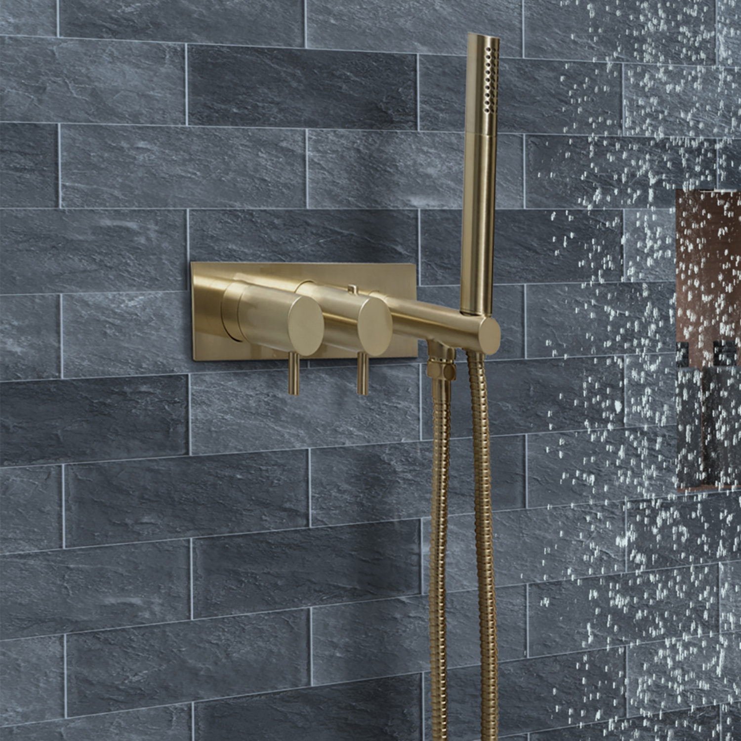 VOS 2 Outlet Concealed Thermostatic Shower Valve with Shower Handset