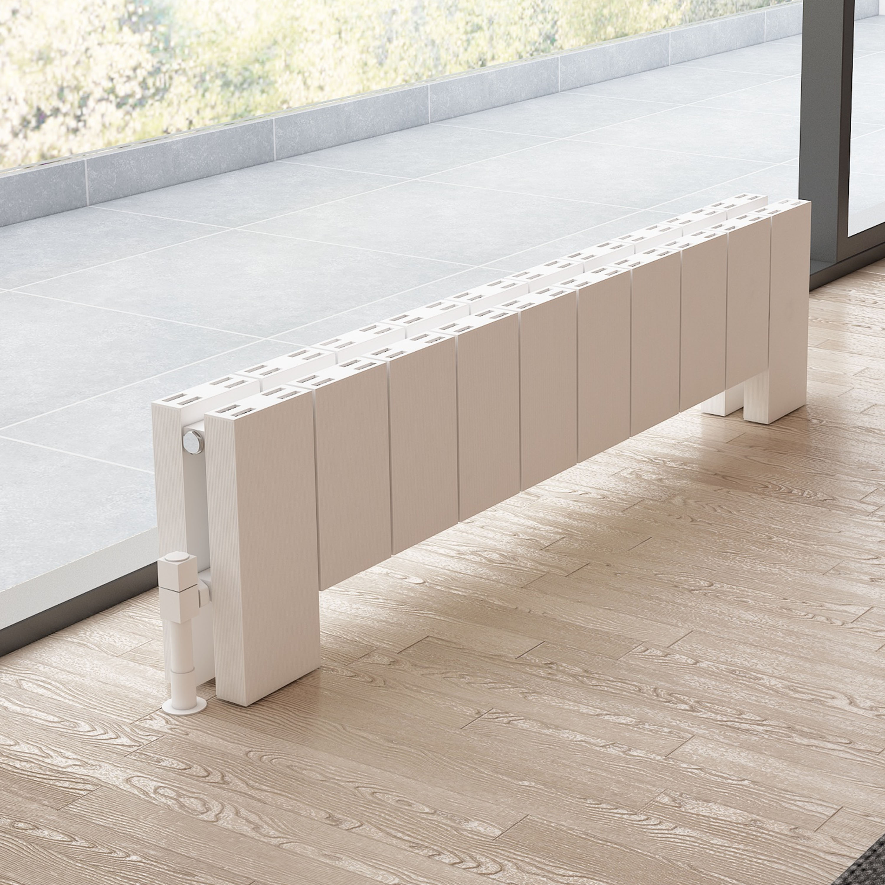Carisa Elvino Floorstanding Panel Designer Aluminium Radiator