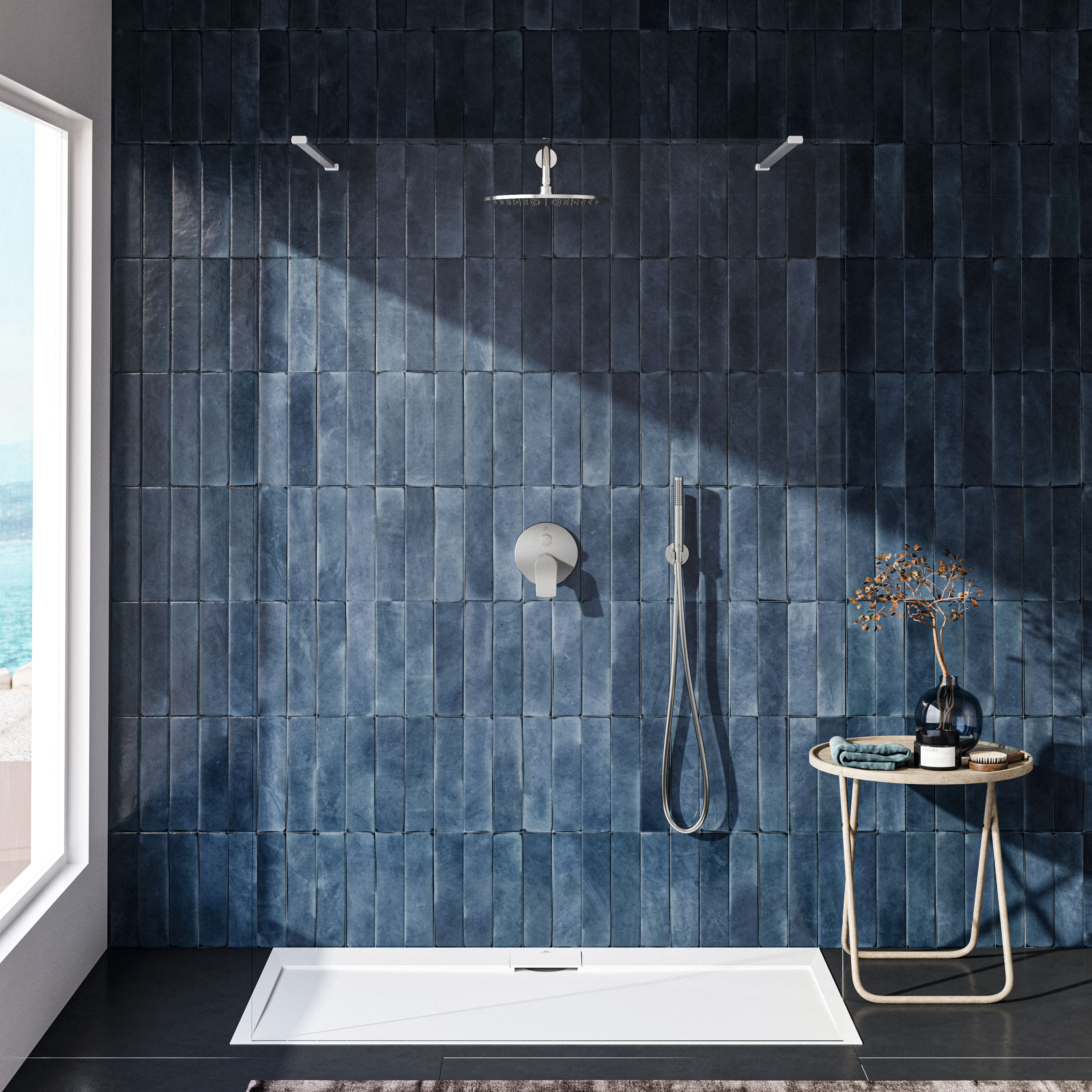 Ideal Standard Ultra Flat S i.life Pure White Rectangular Anti-Slip Stone Resin Shower Tray - 5 Sizes