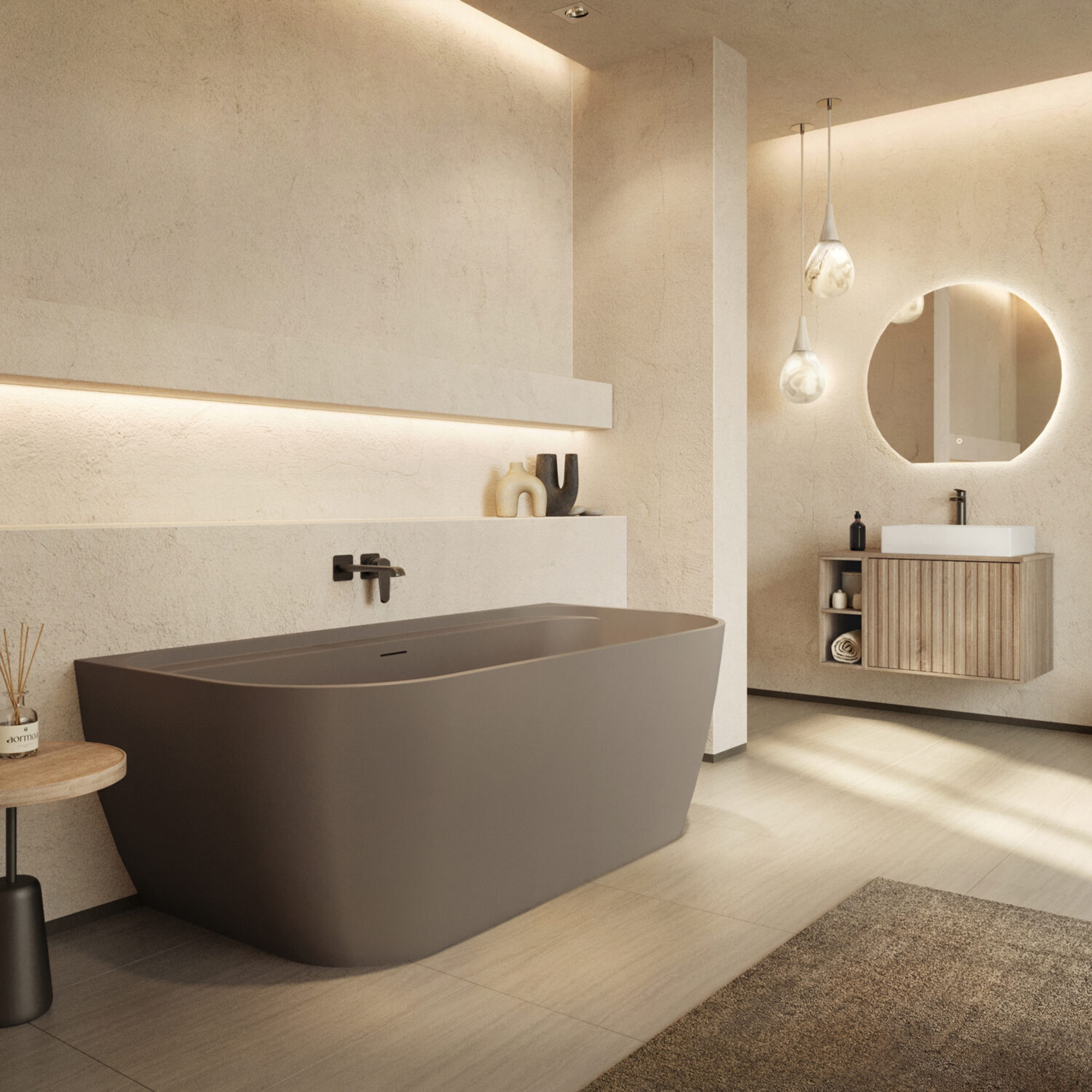 Dune Back To Wall Acrylic Bath - 1700 x 800mm