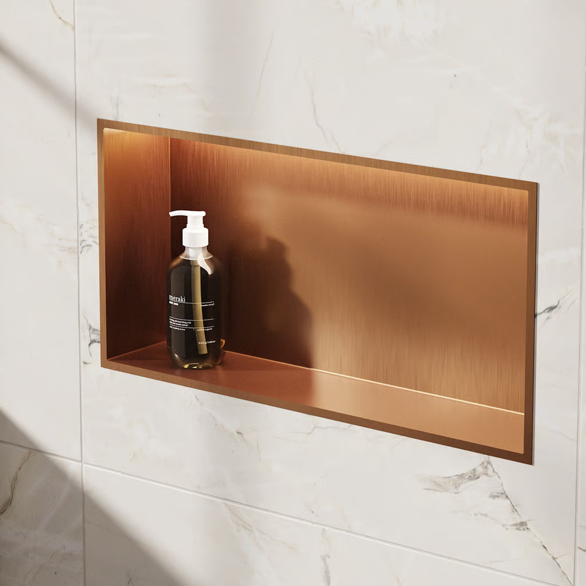 Crosswater Inset LED Illuminated Shower Niche - 610 x 305mm
